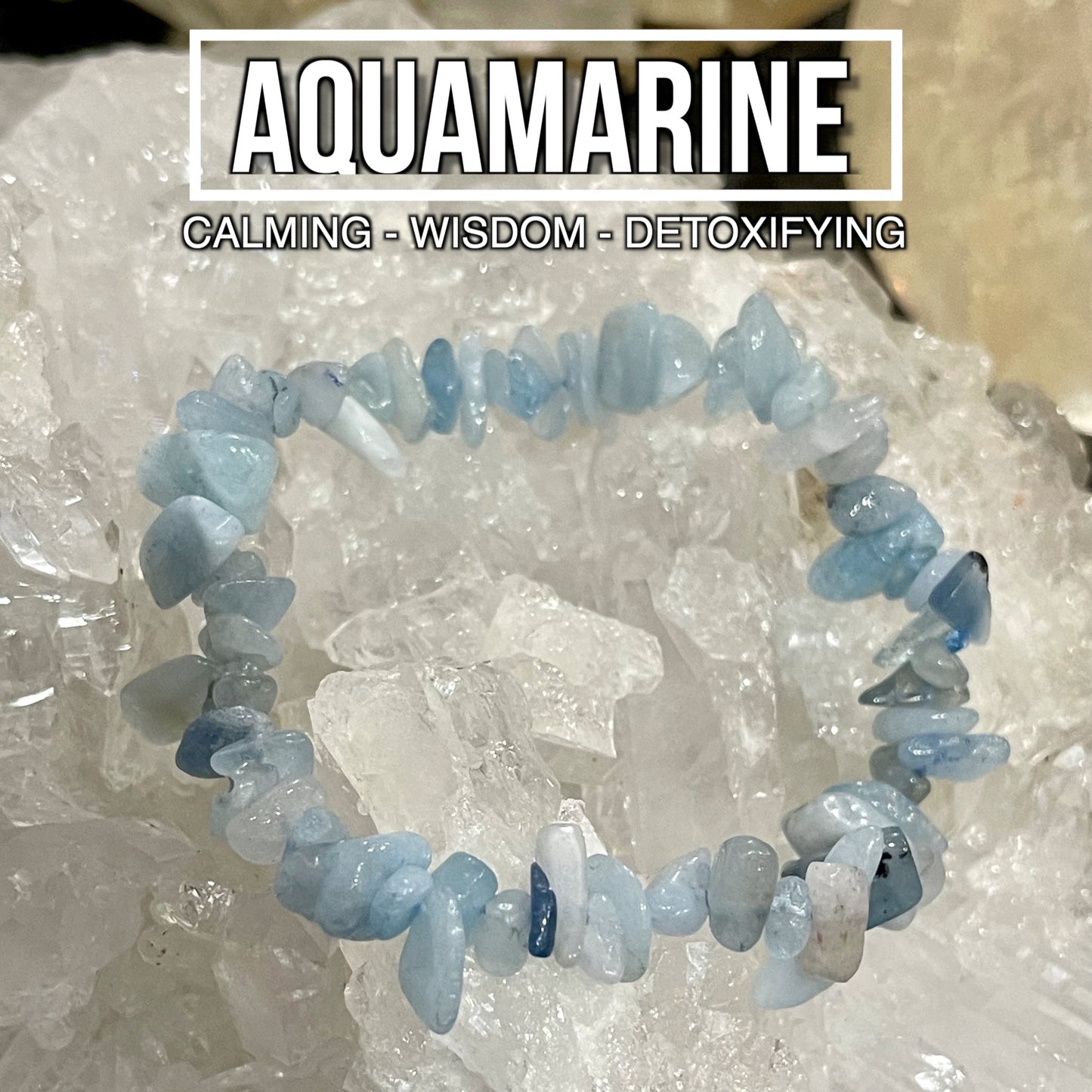 Aquamarine Chip Bracelet