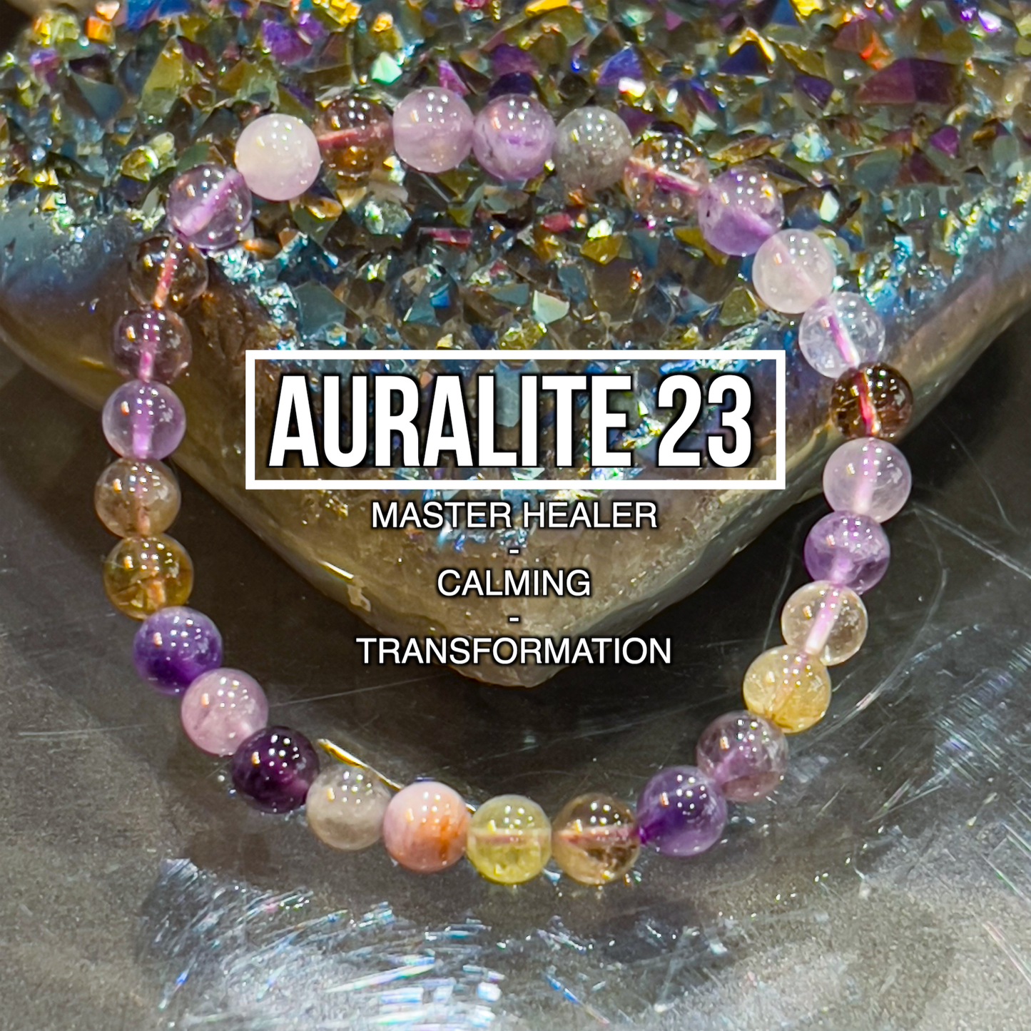 Auralite 23 Beaded Bracelet 6mm