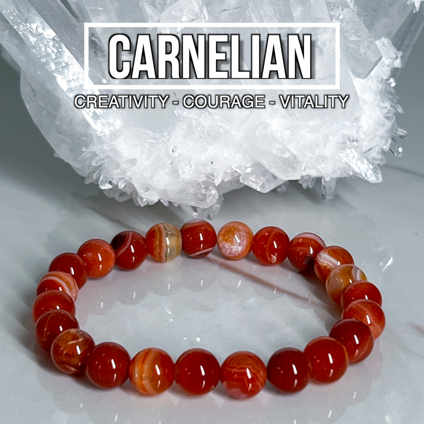Carnelian Bracelet 8mm