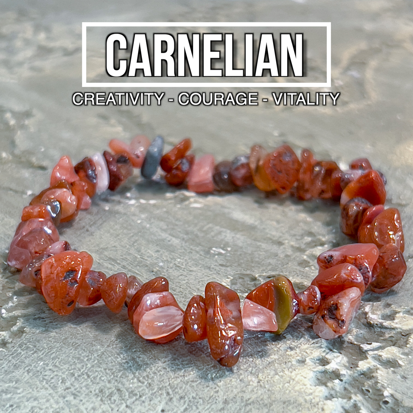 Carnelian Chip Bracelet