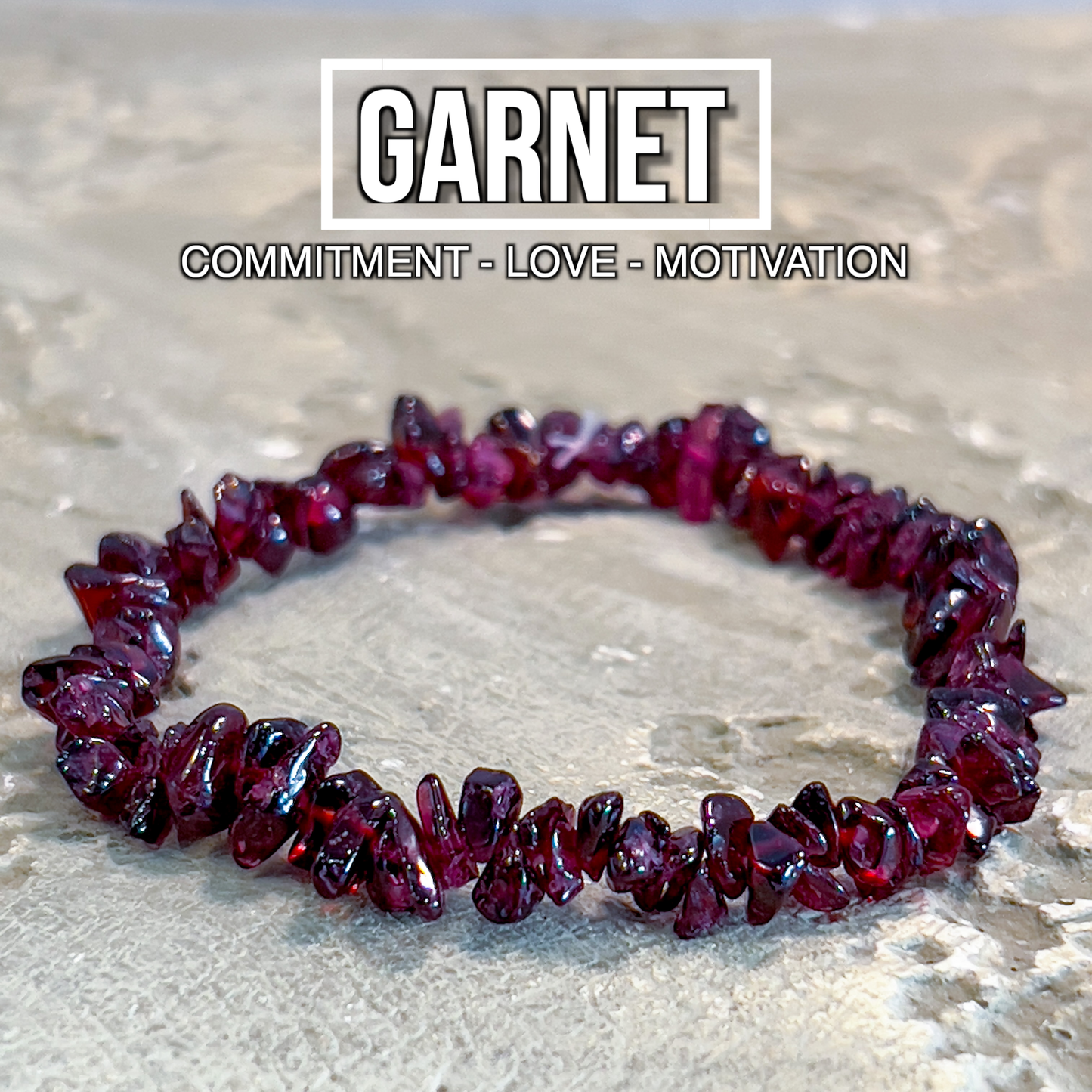 Garnet Chip Bracelet