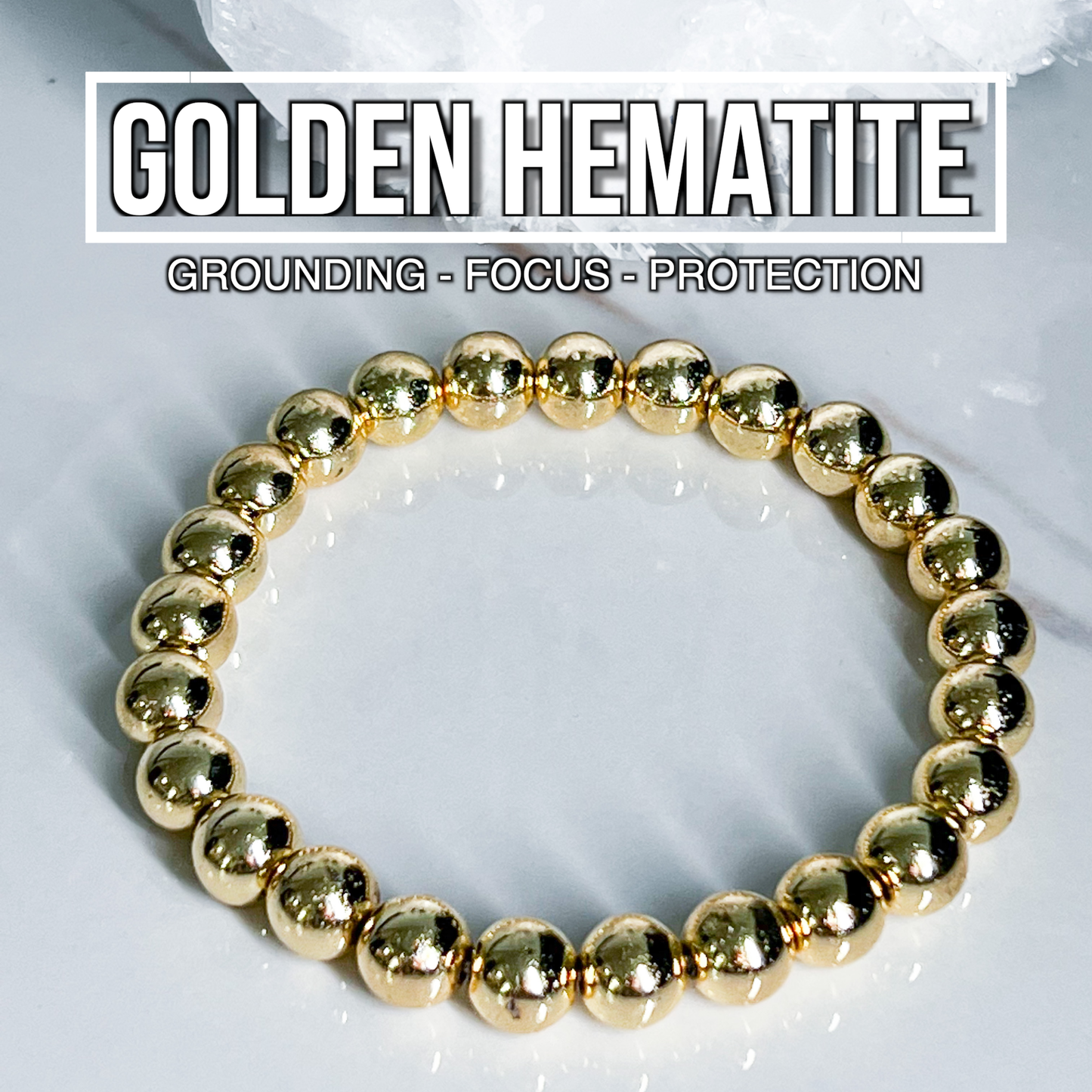 Golden Hematite Bracelet 8mm