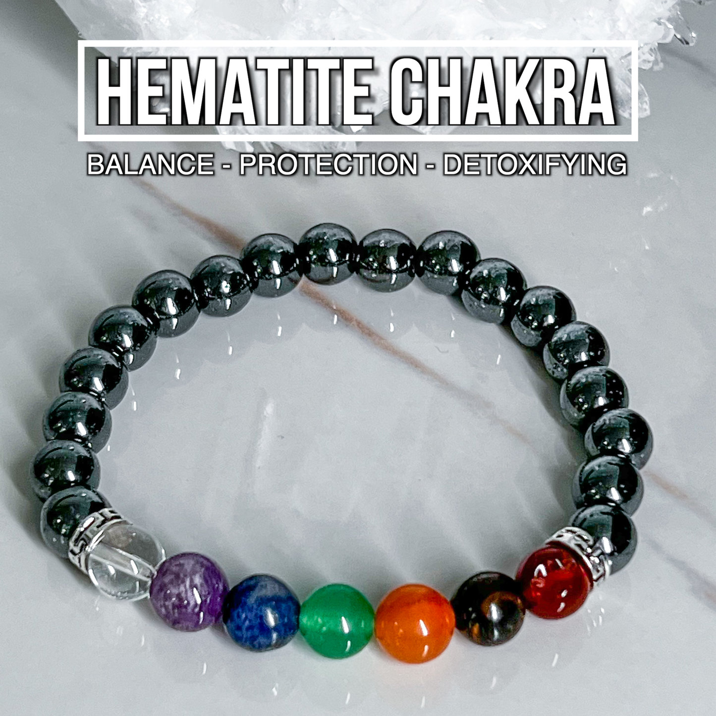 Hematite Chakra Bracelet 8mm