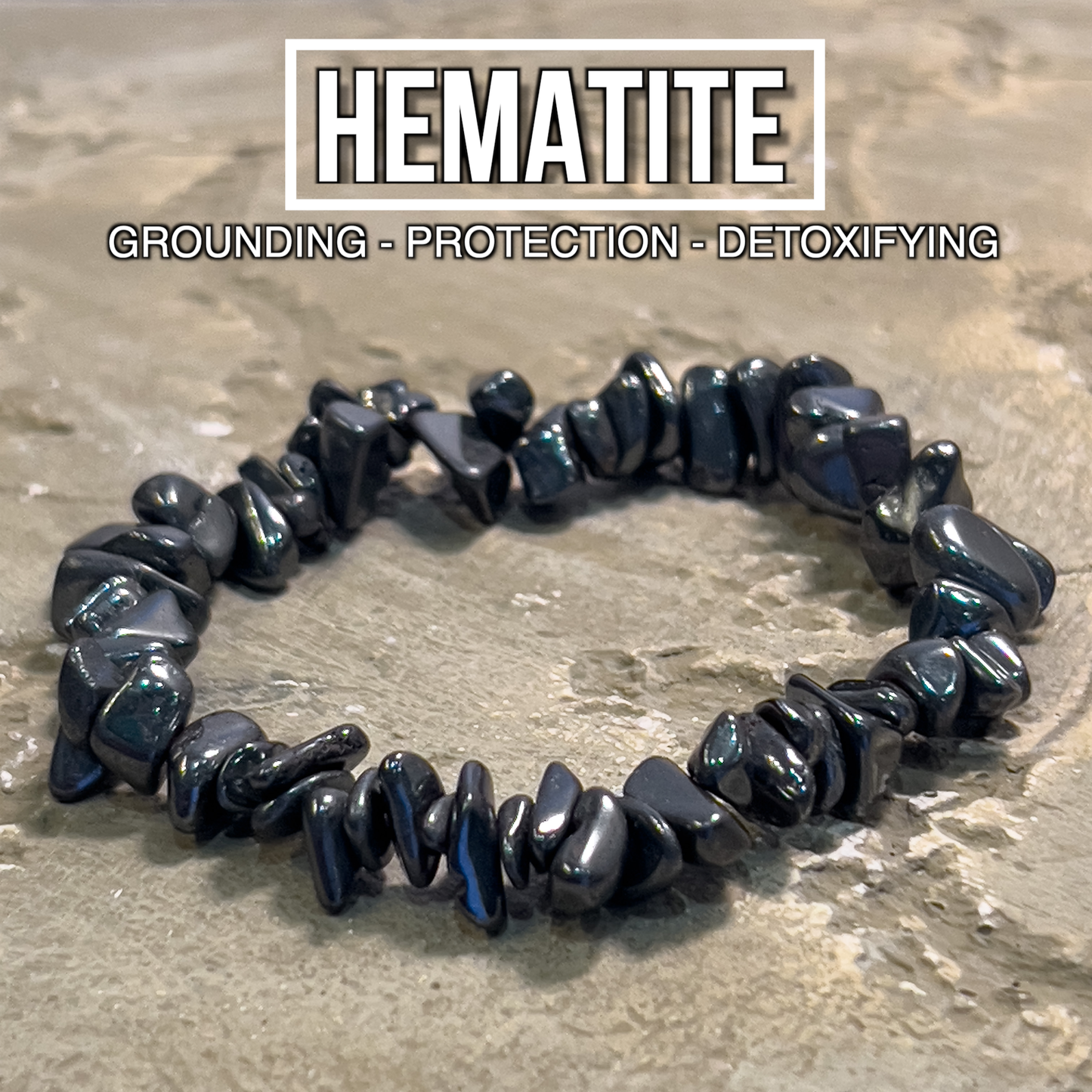Hematite Chip Bracelet