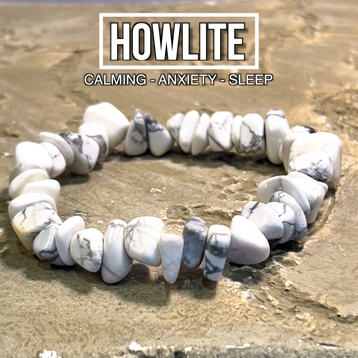 Howlite Chip Bracelet