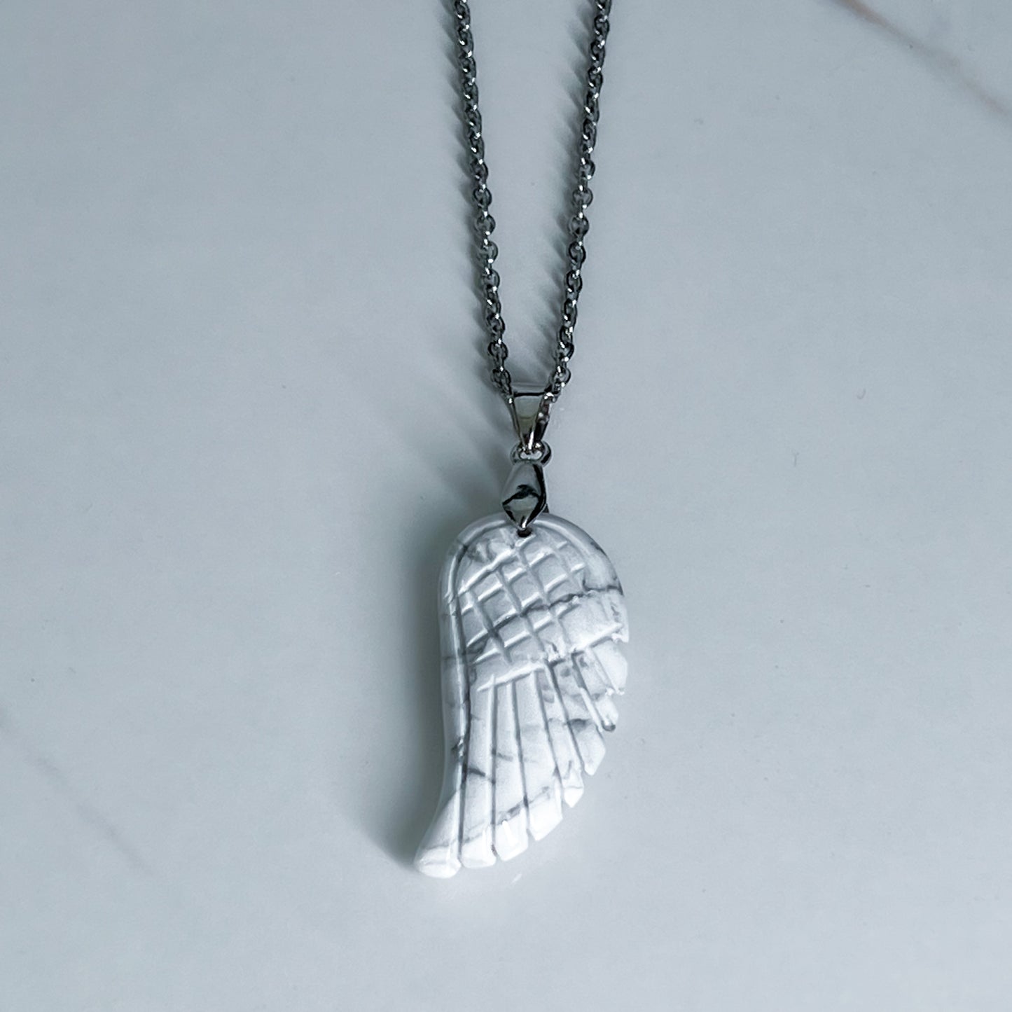 Howlite Wing Necklace