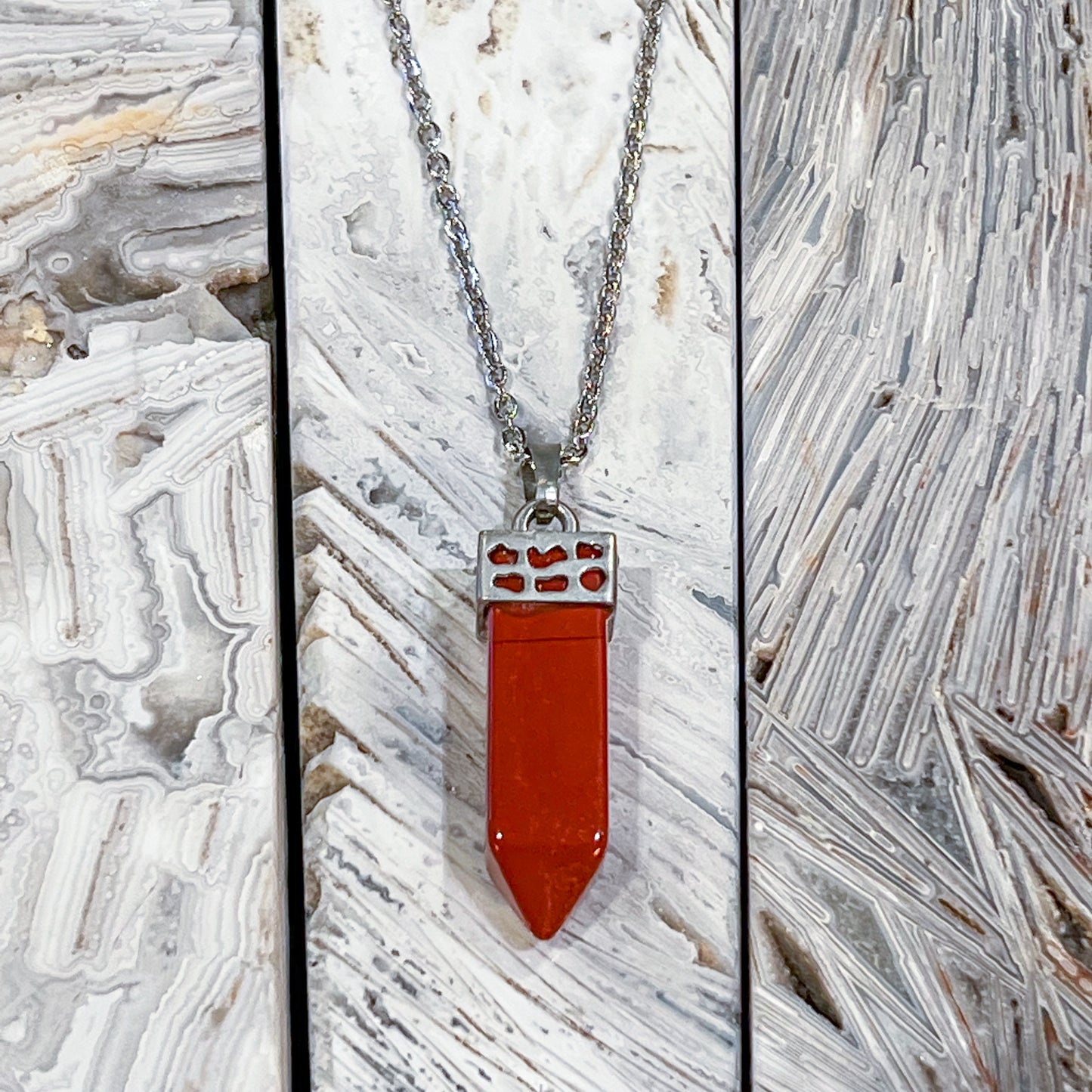 Red Jasper Point Necklace