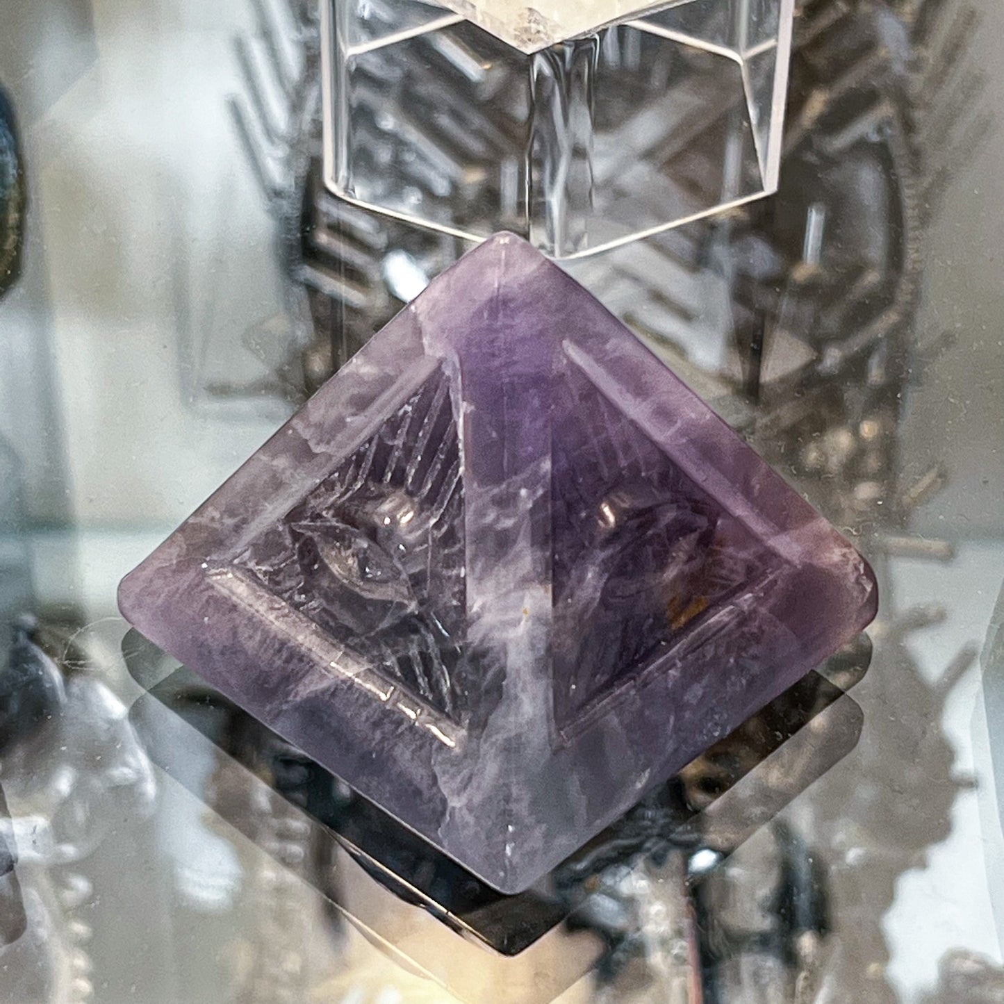 Fluorite Engraved Pyramid