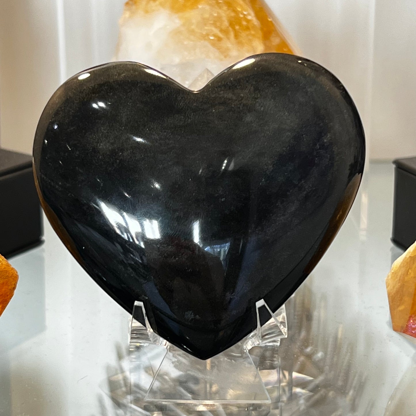 Gold Sheen Obsidian Heart XL