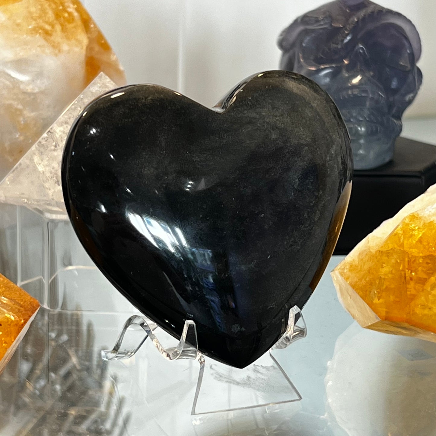 Gold Sheen Obsidian Heart XL