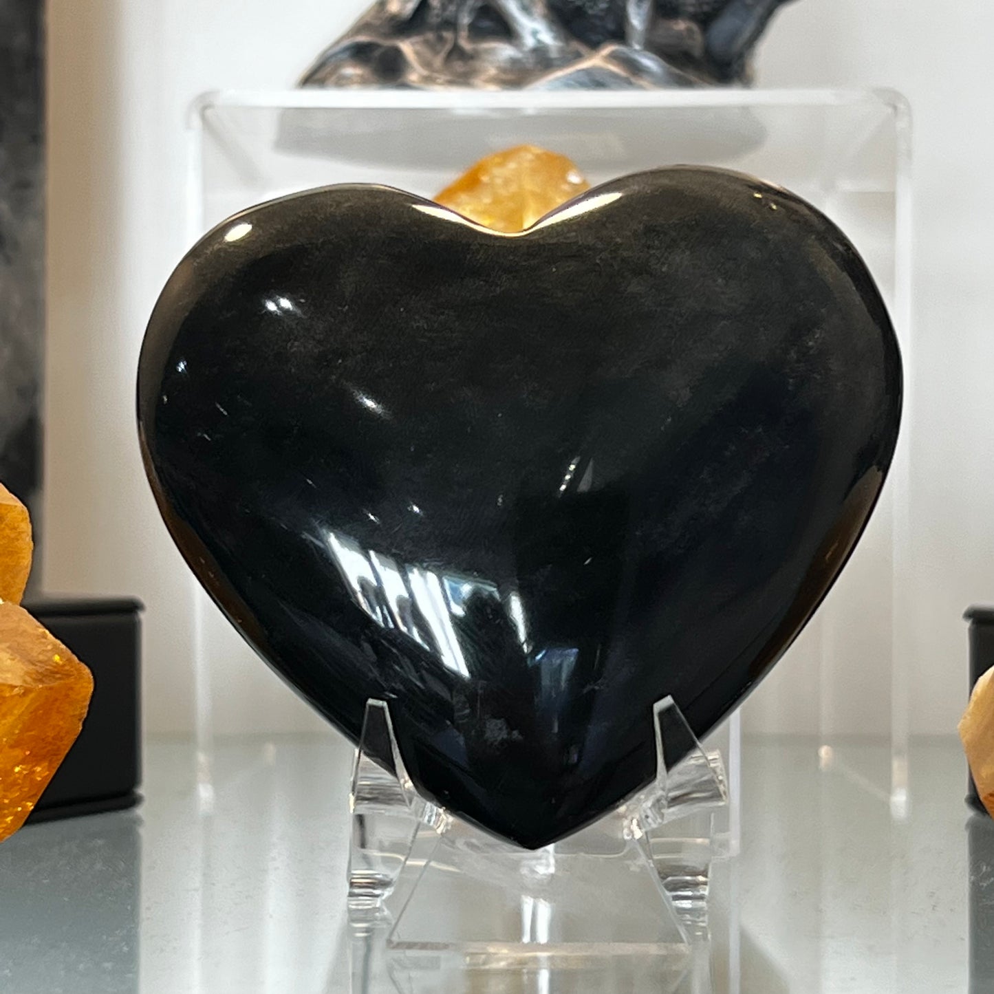 Gold Sheen Obsidian Heart XL