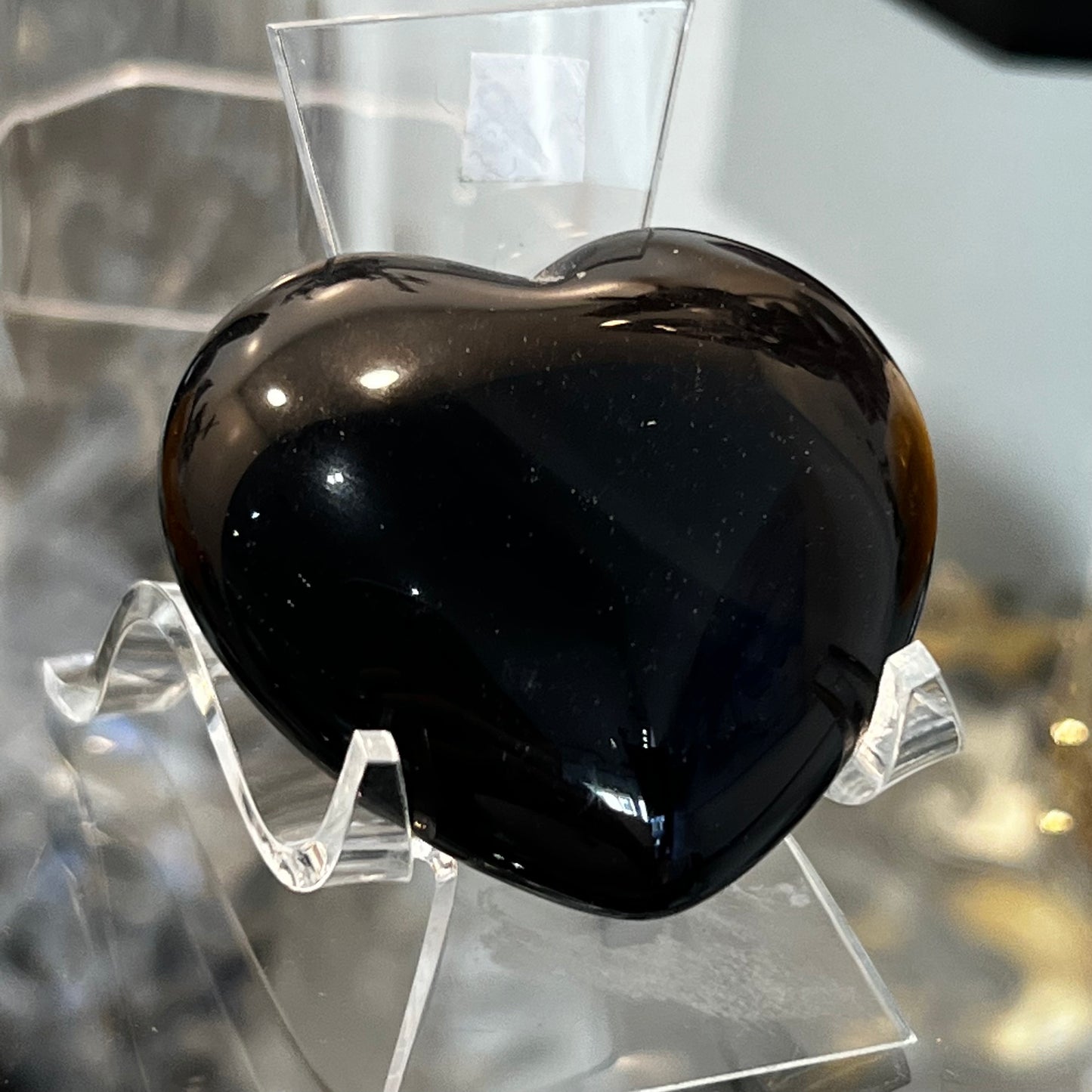 Rainbow Obsidian Heart