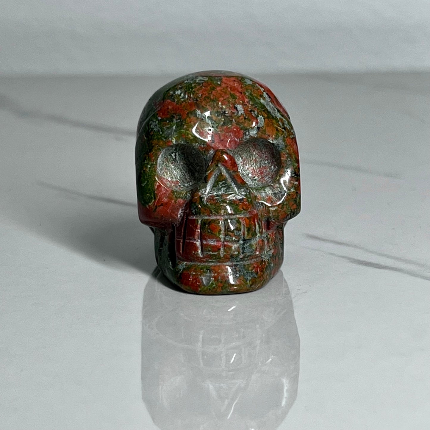 Unakite Crystal Skull