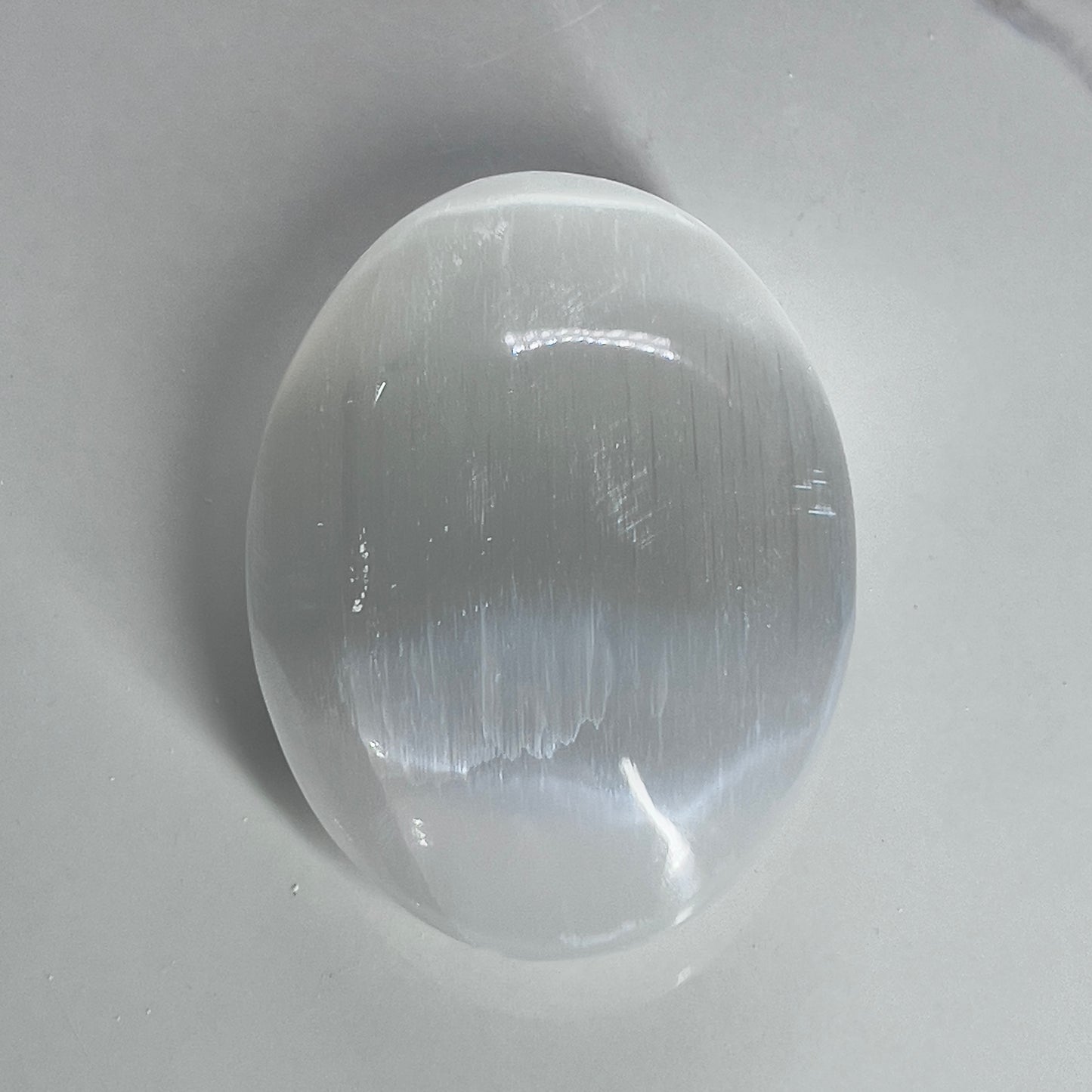 Selenite Palm Stone
