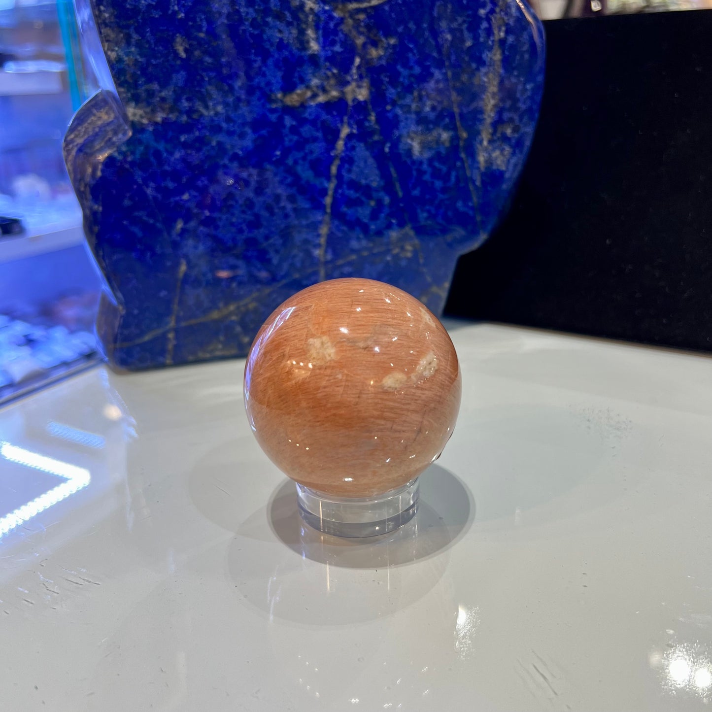 Red Moonstone Sphere from Madagascar