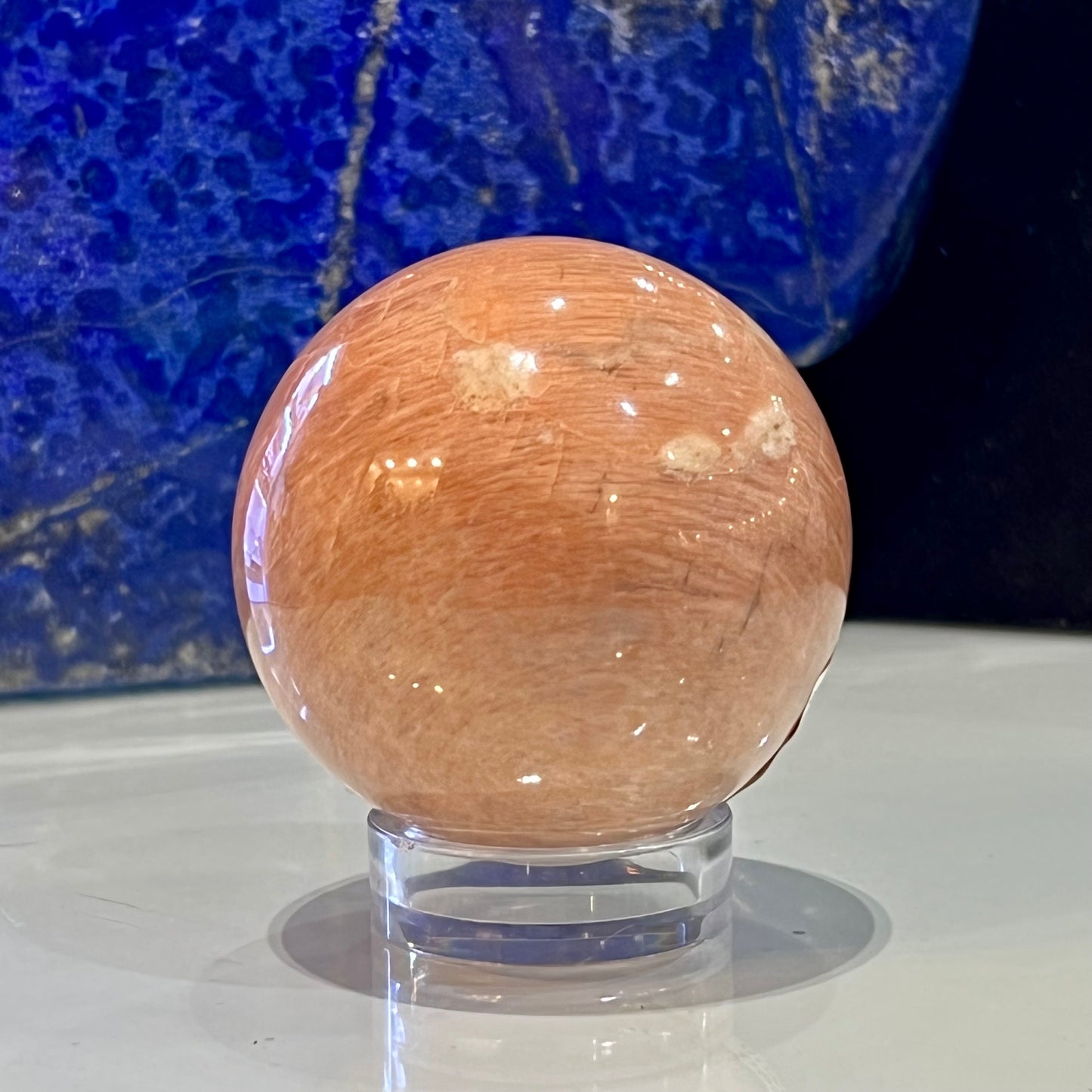 Red Moonstone Sphere from Madagascar