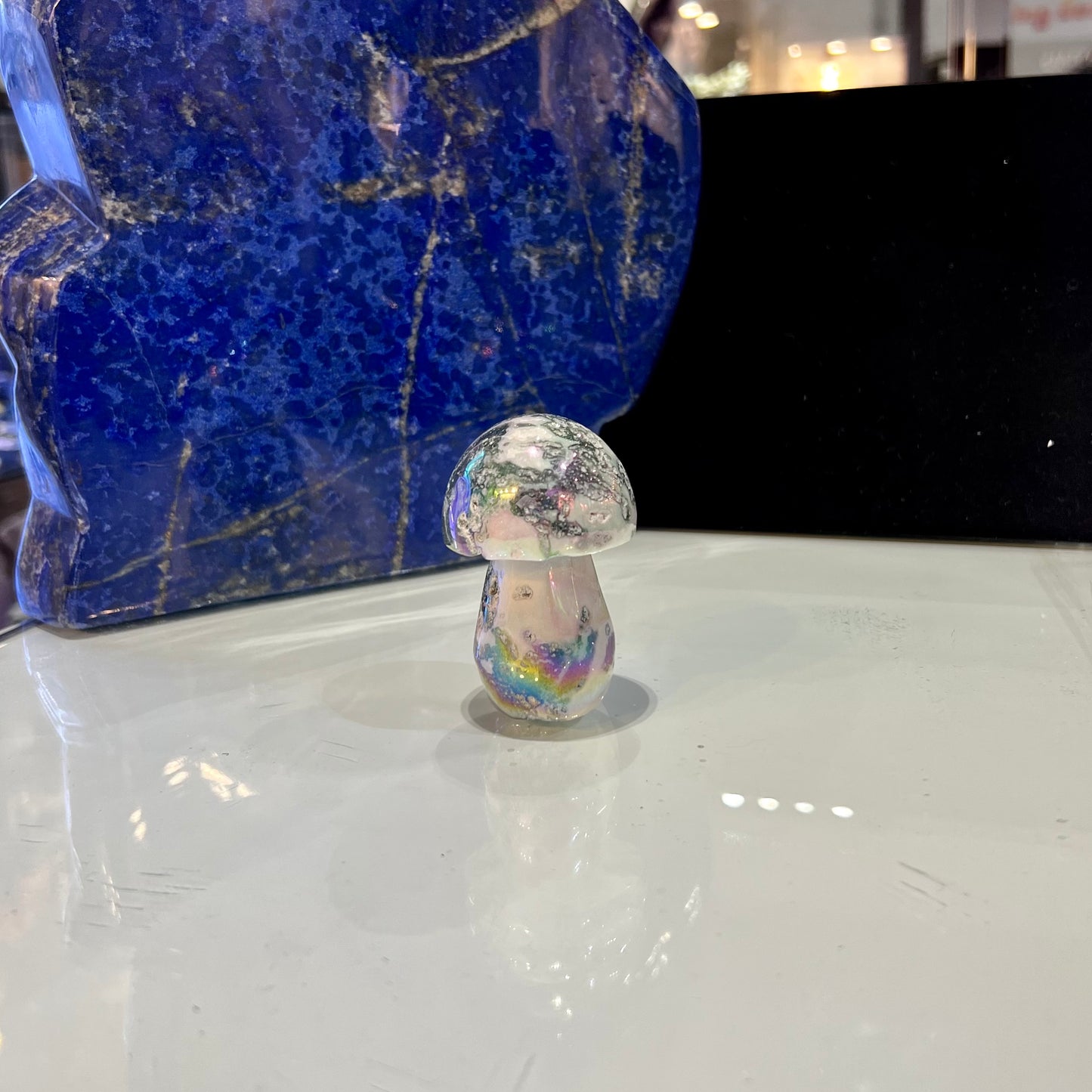 Aura Moss Agate Mushroom