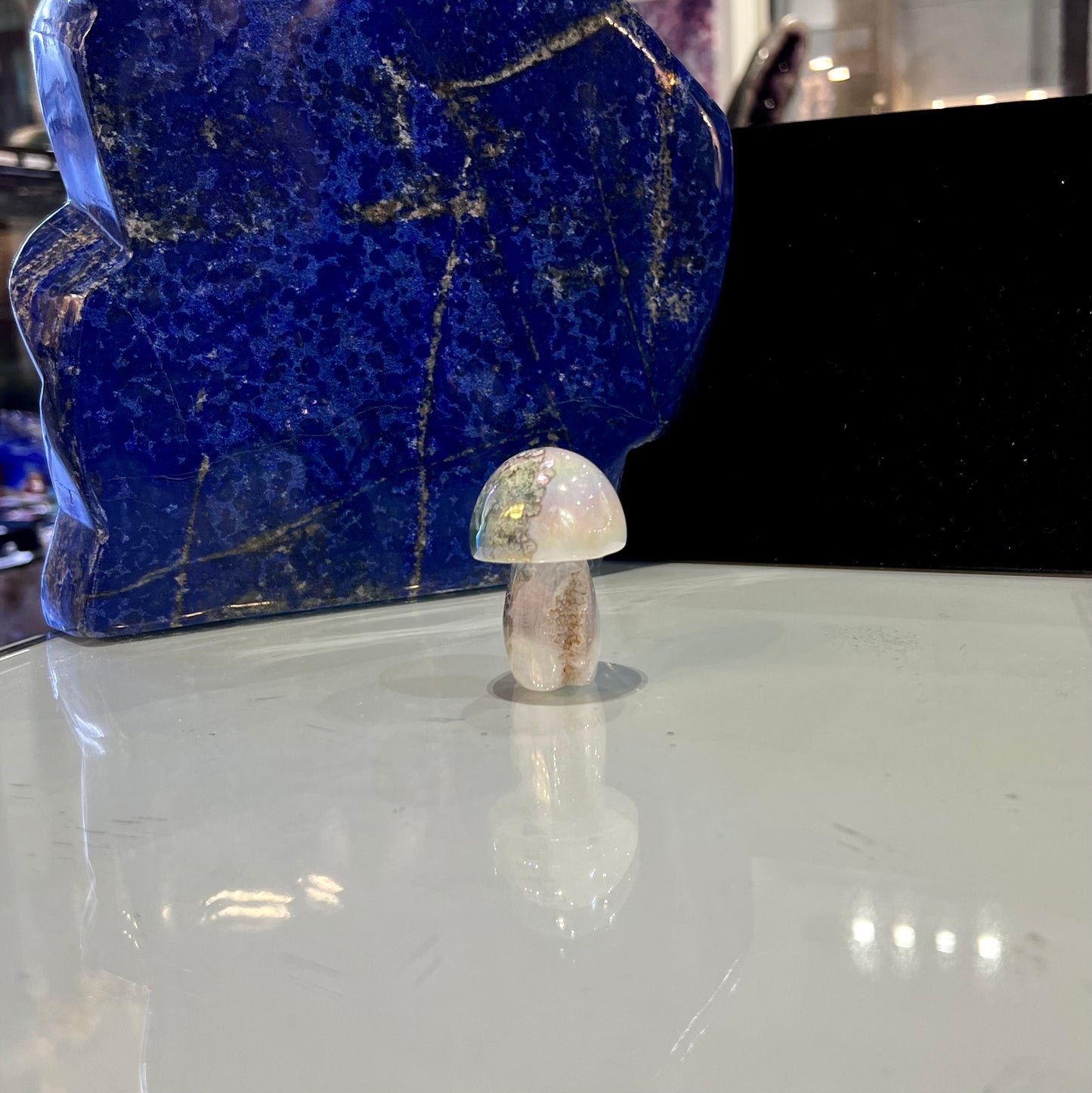 Aura Moss Agate Mushroom