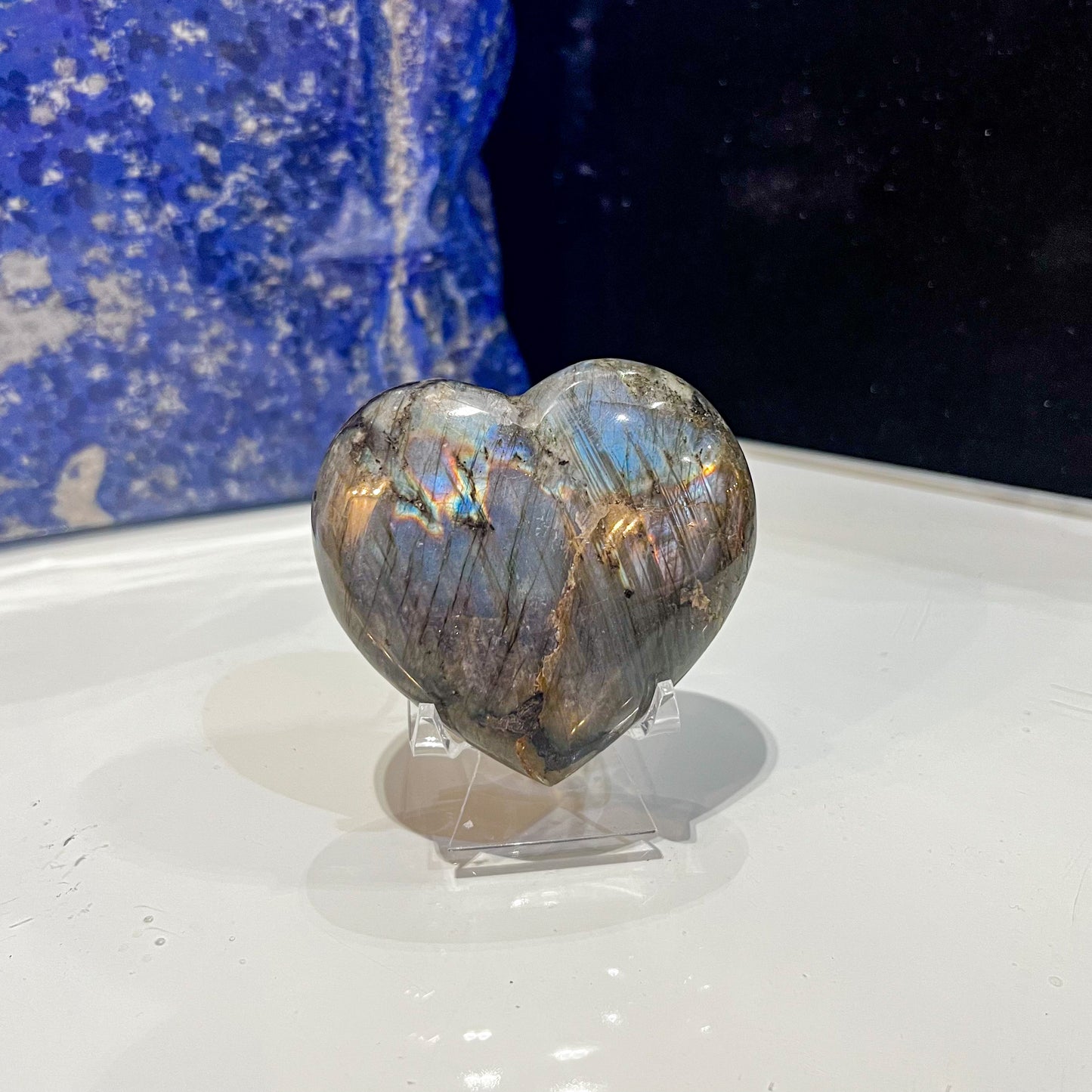 Labradorite Heart