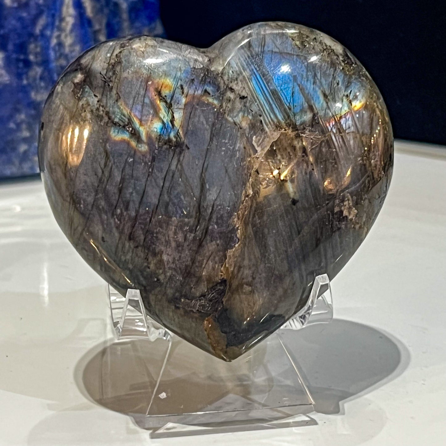 Labradorite Heart