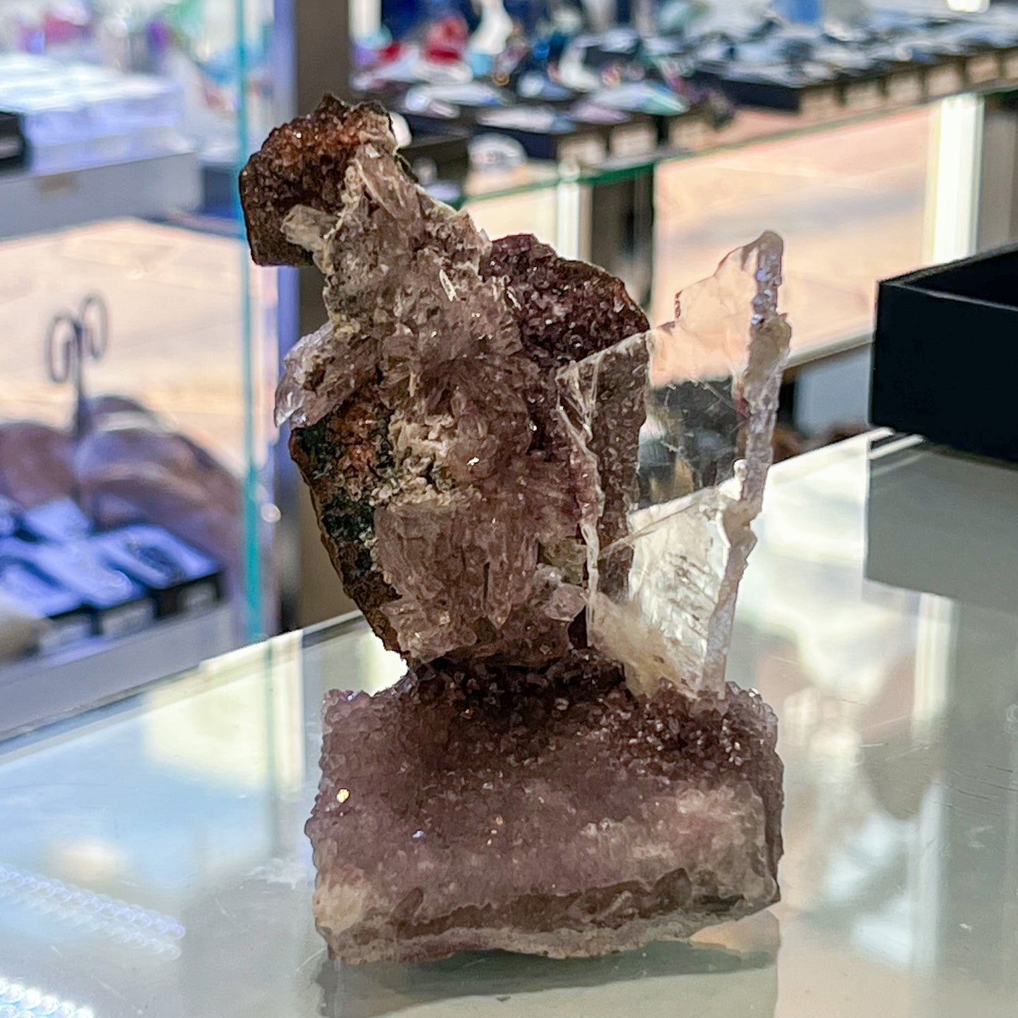 Amethyst Flower with Gypsum