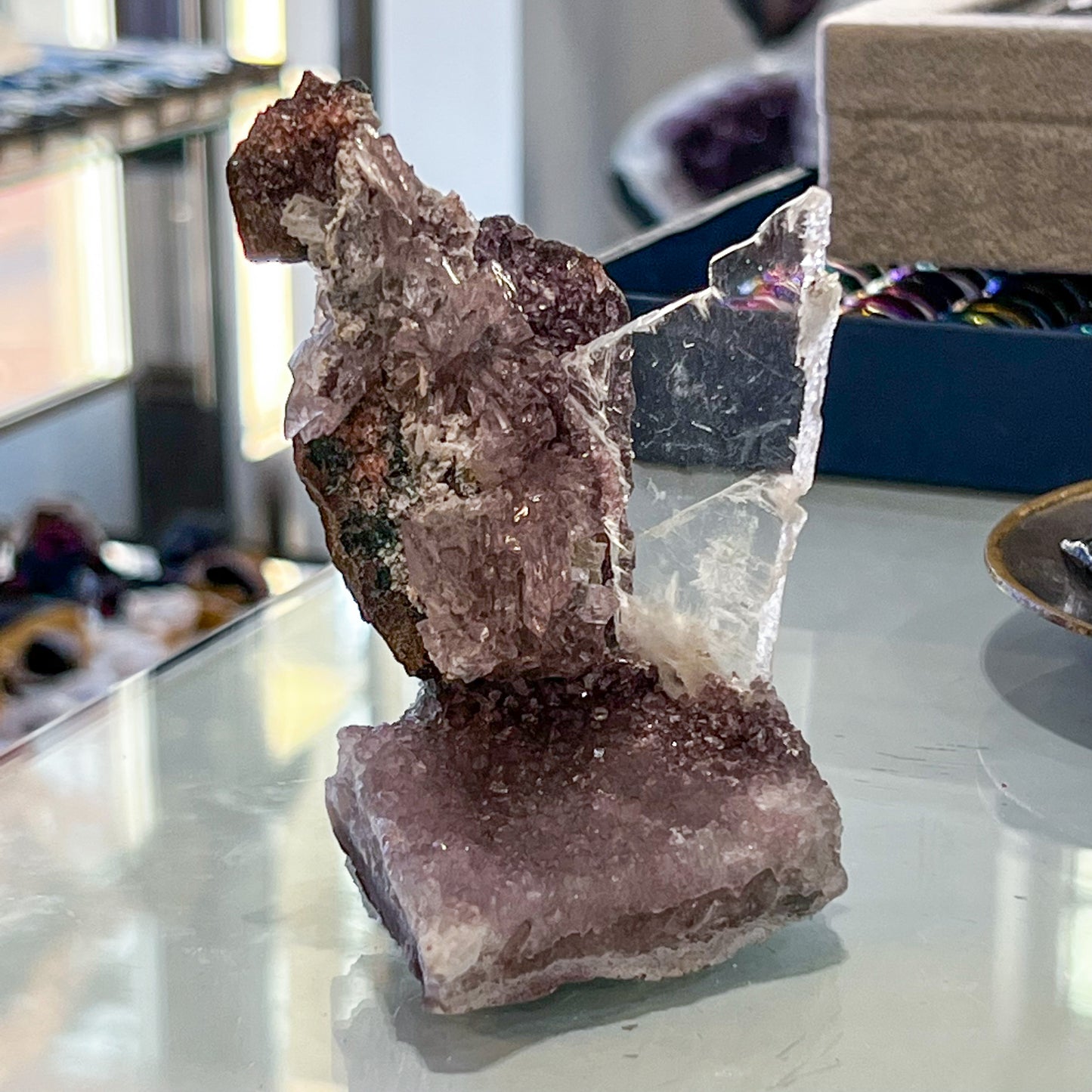 Amethyst Flower with Gypsum