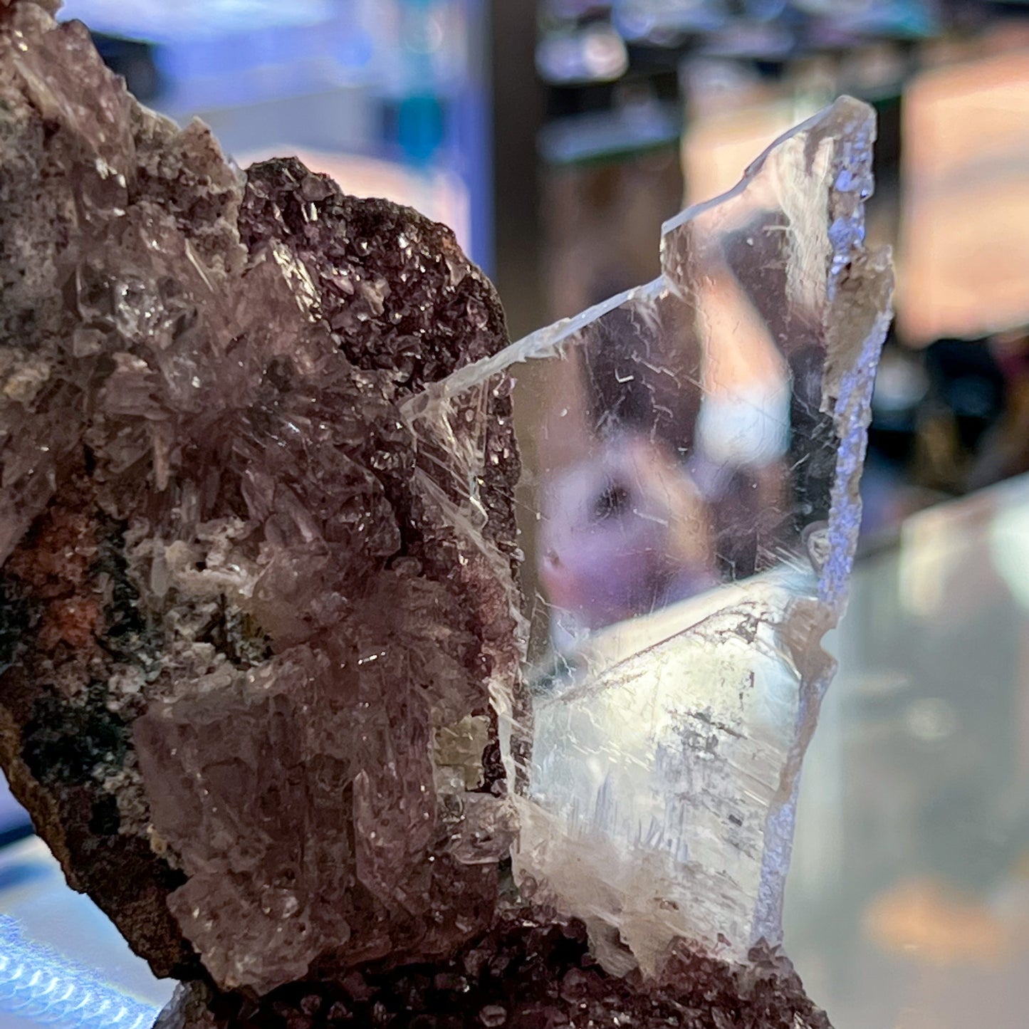 Amethyst Flower with Gypsum