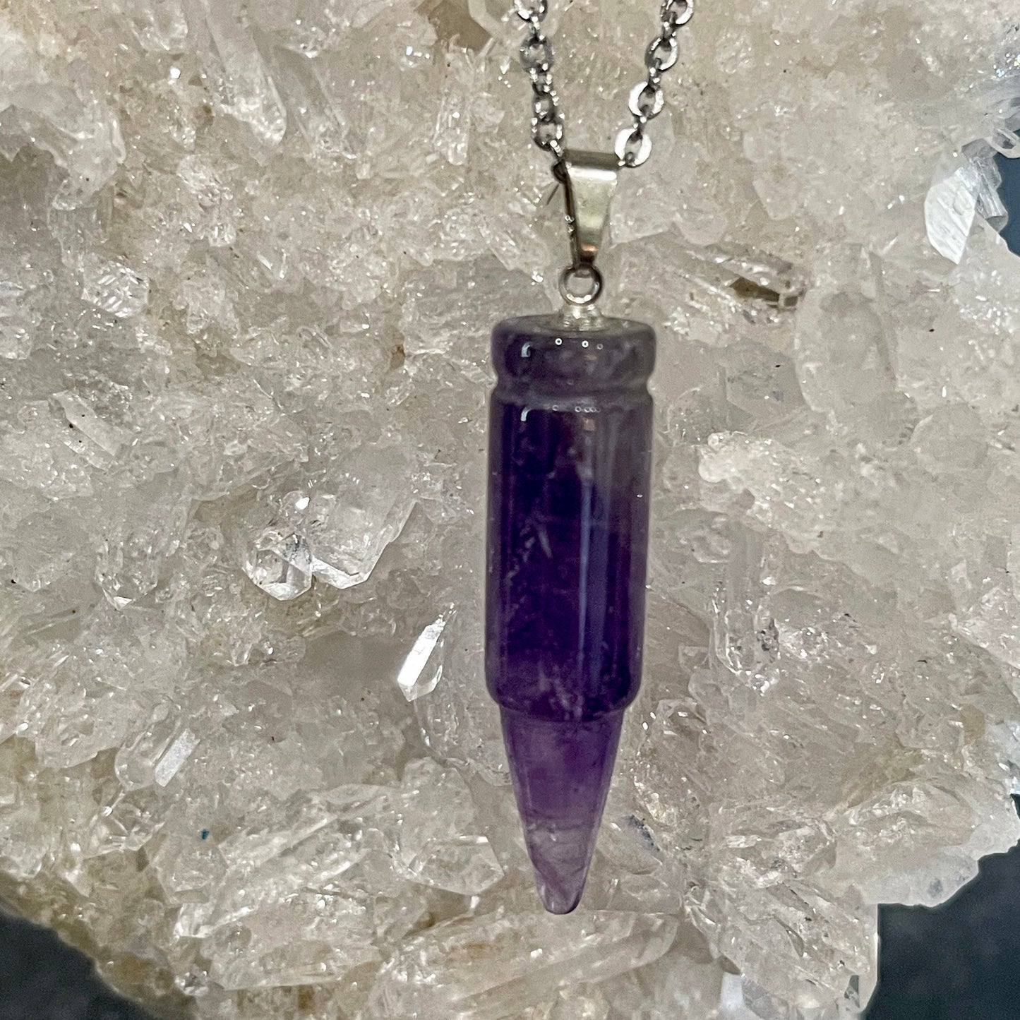 Amethyst Bullet Necklace