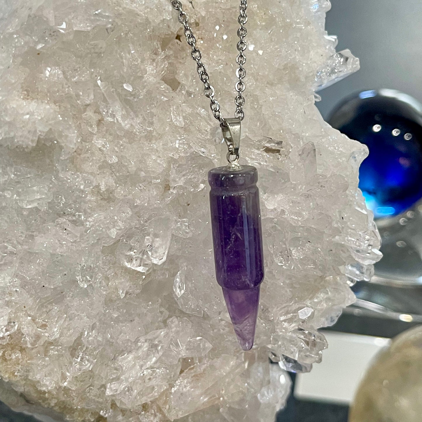 Amethyst Bullet Necklace