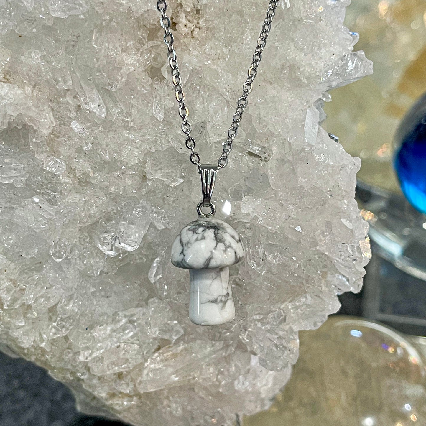 Howlite Mushroom Necklace