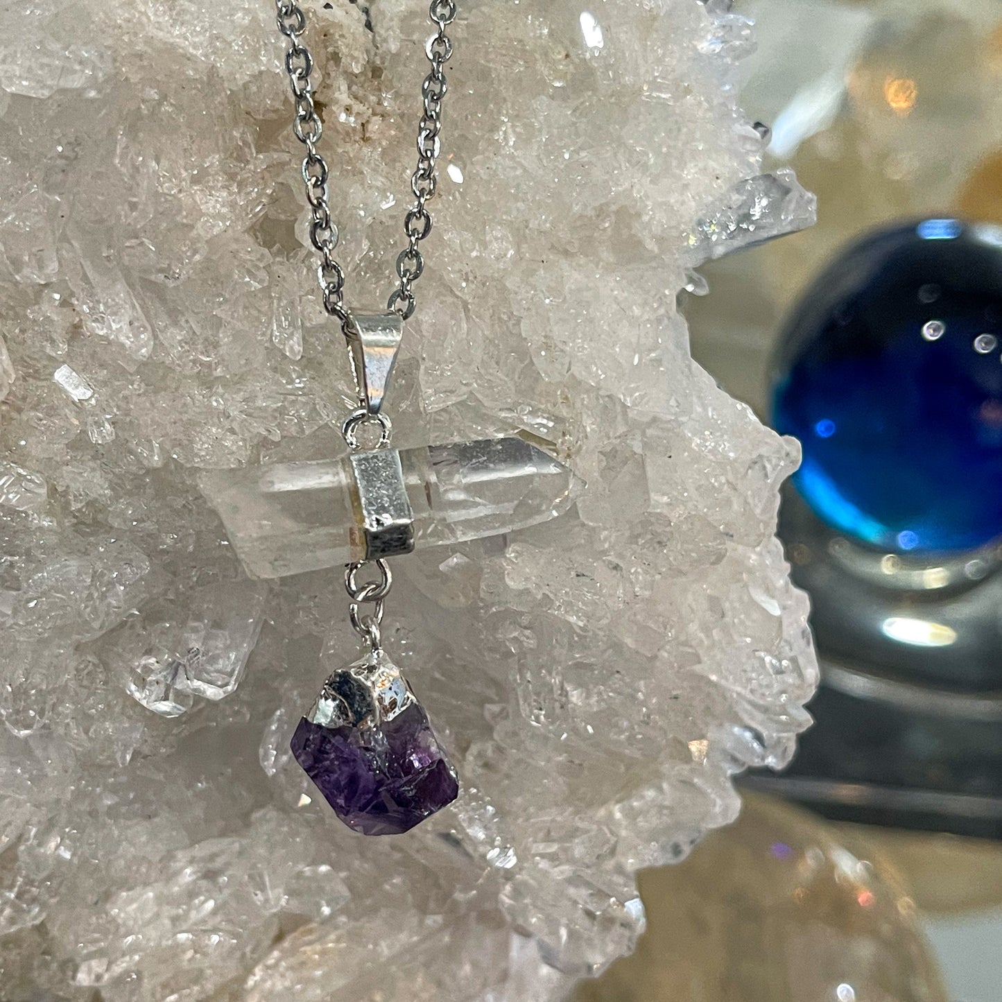 Quartz & Amethyst Necklace
