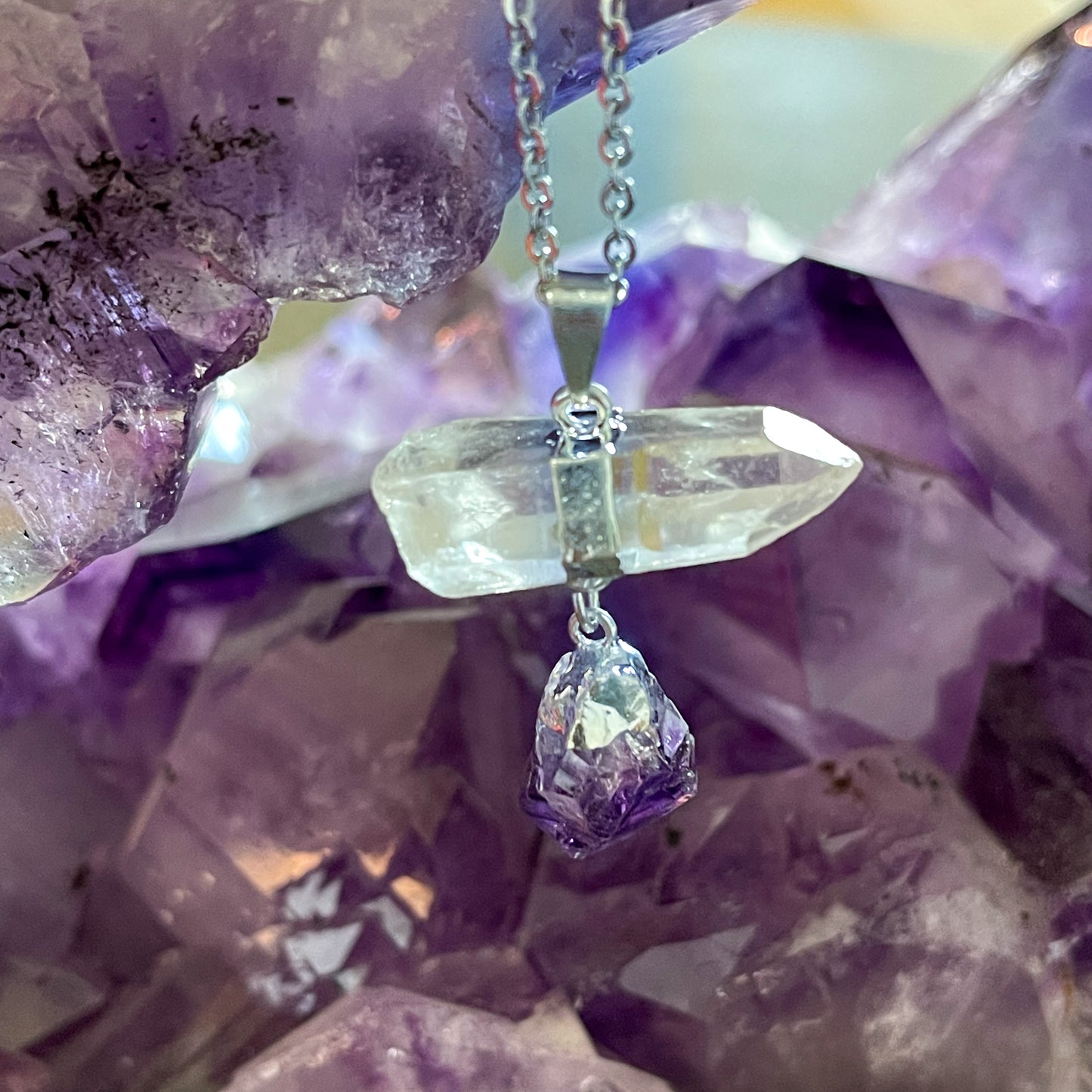 Quartz & Amethyst Necklace