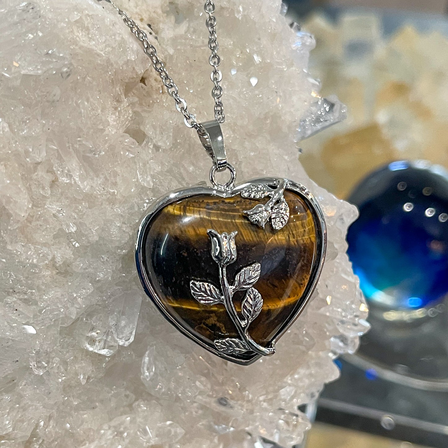 Tiger Eye Heart Necklace