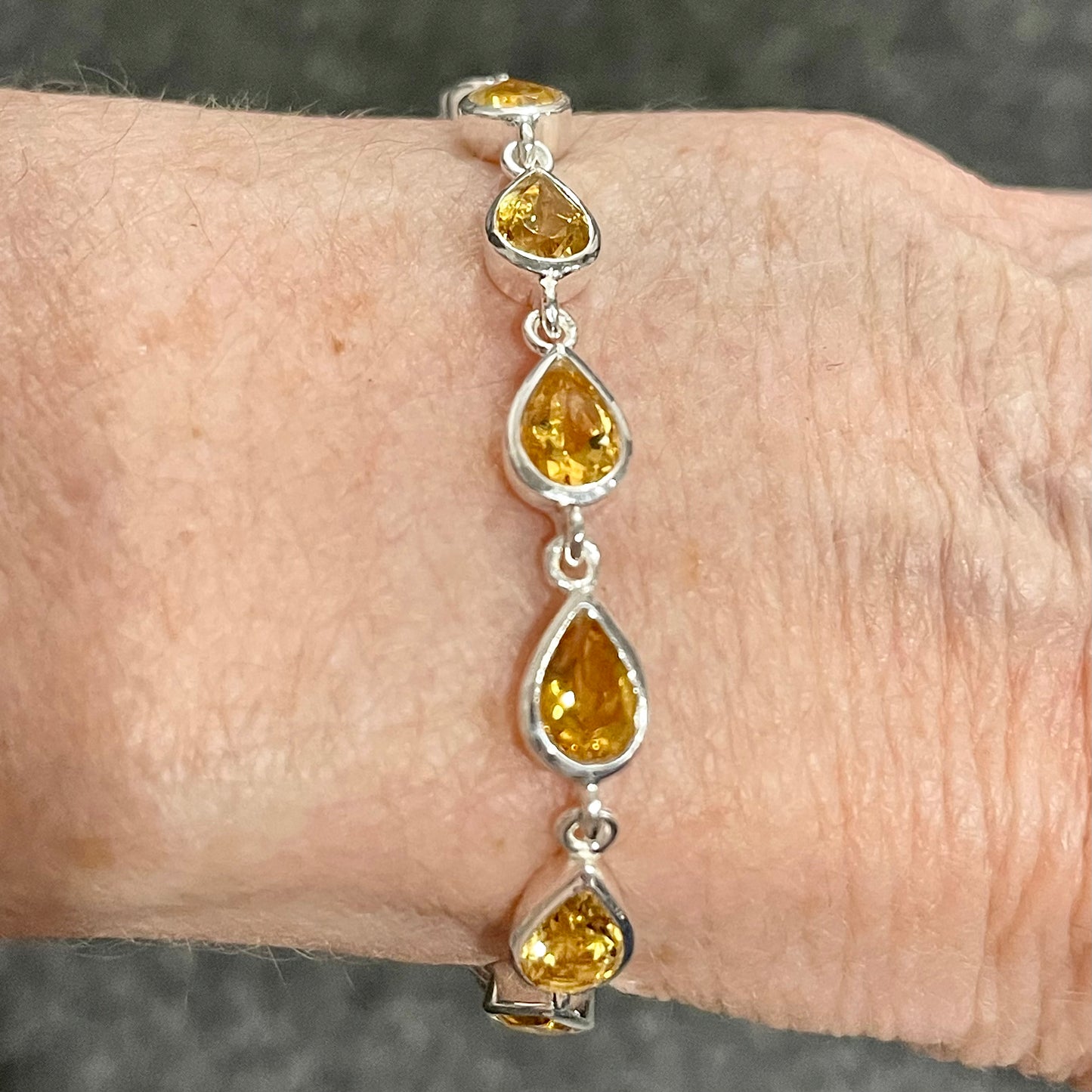 Citrine Sterling Silver Bracelet