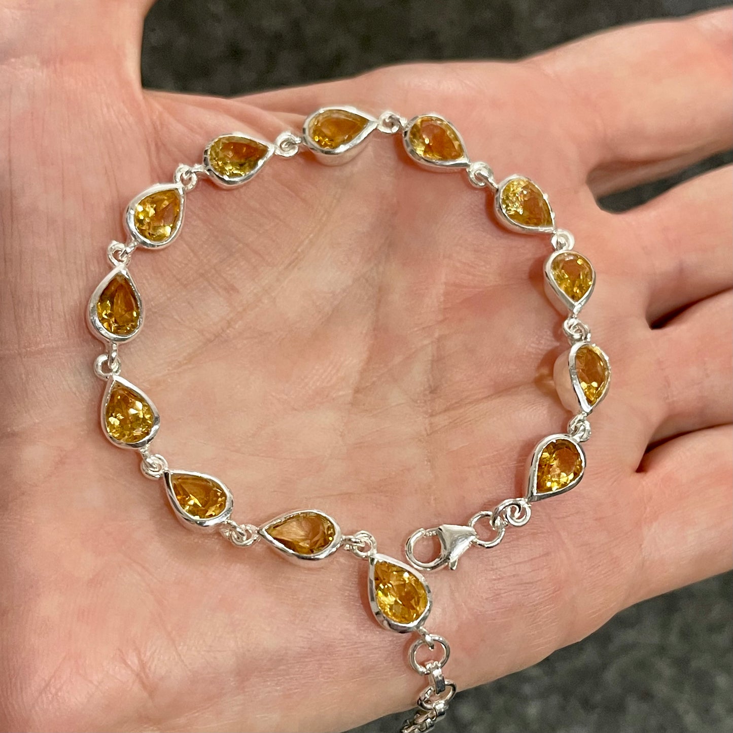 Citrine Sterling Silver Bracelet