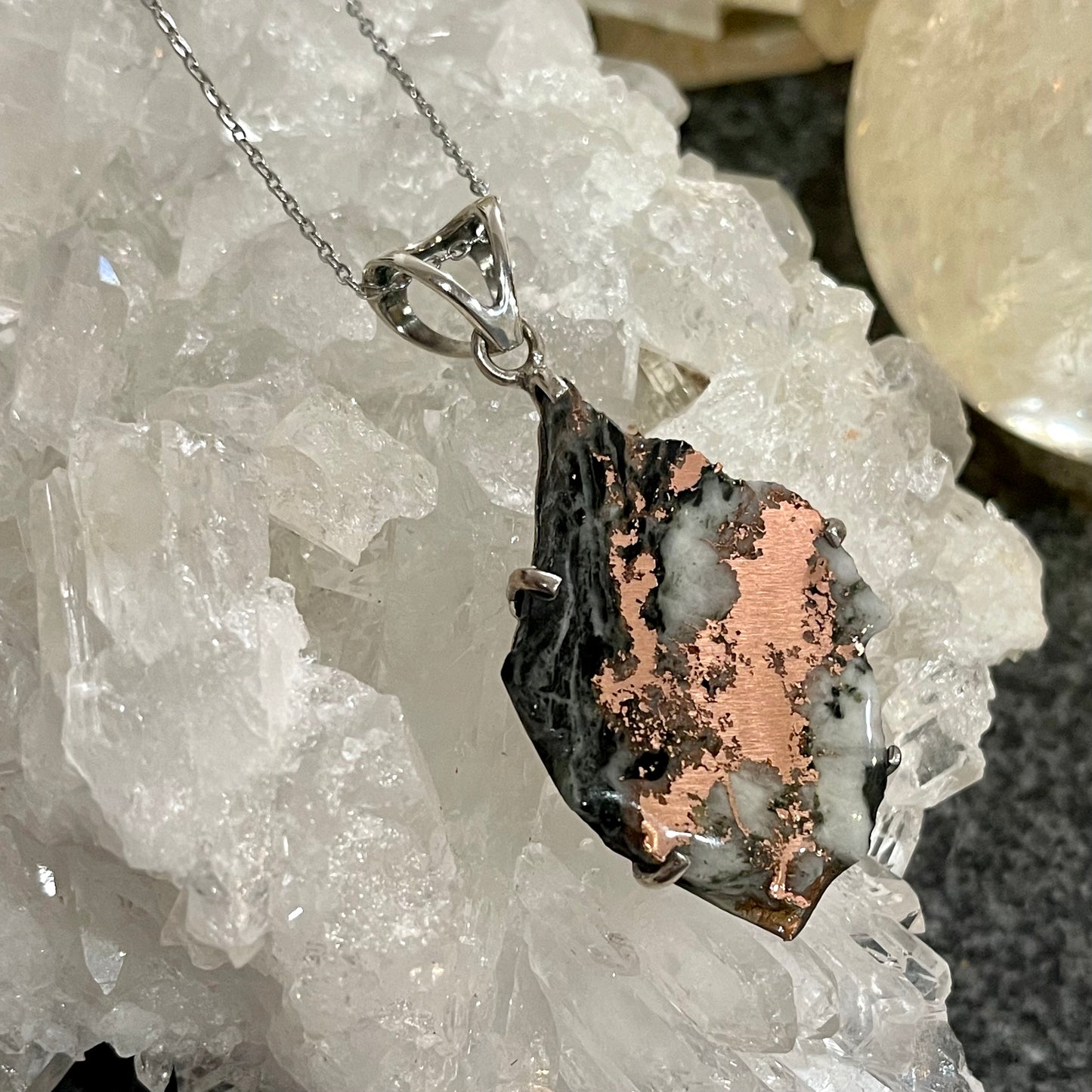 Copper Sterling Silver Necklace