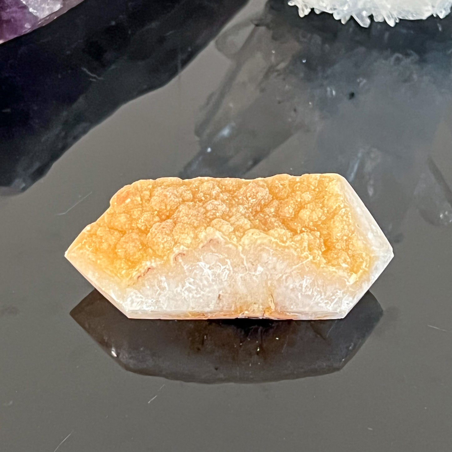 Druzy Citrine Double Terminated Wand