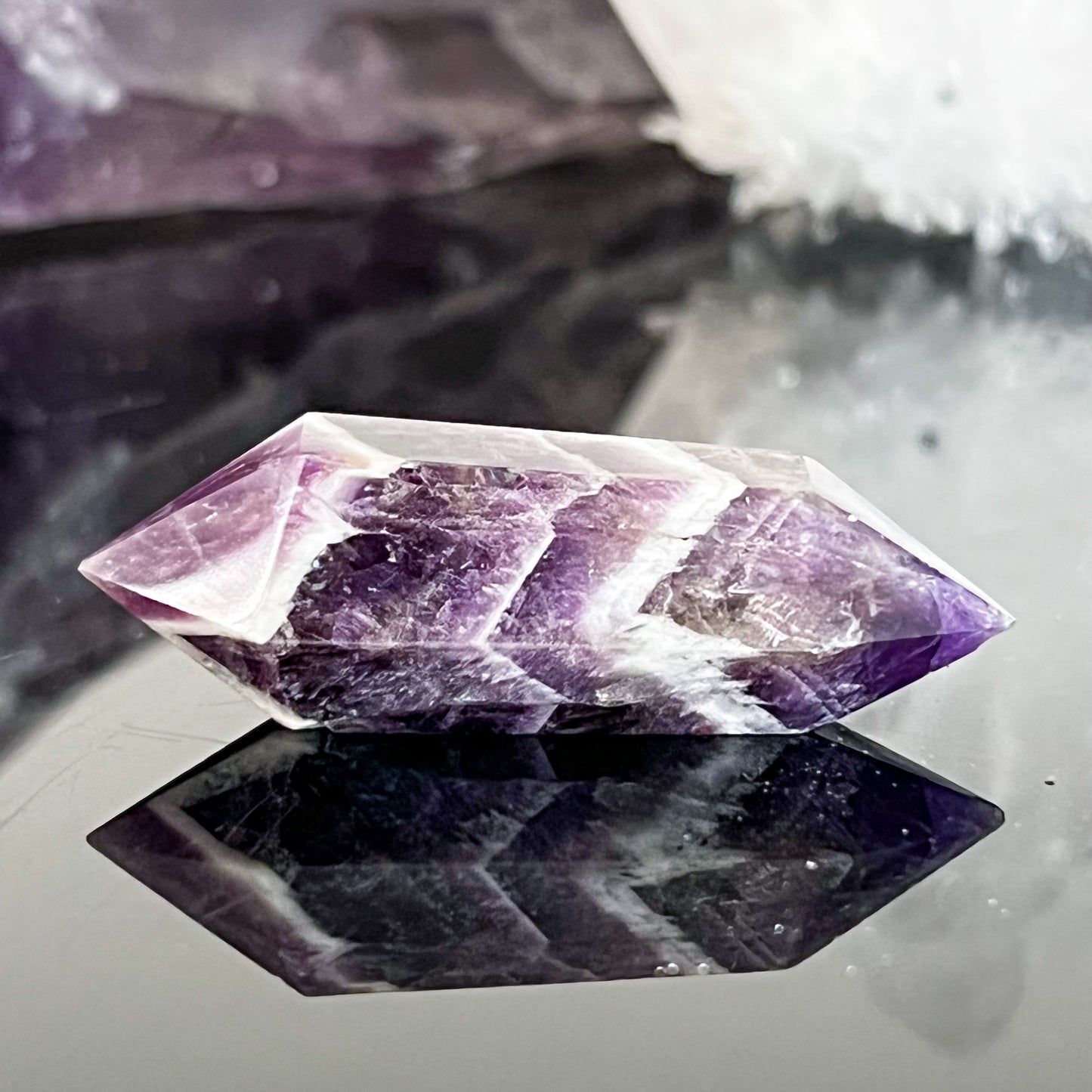 Banded Amethyst Double Terminated Wand