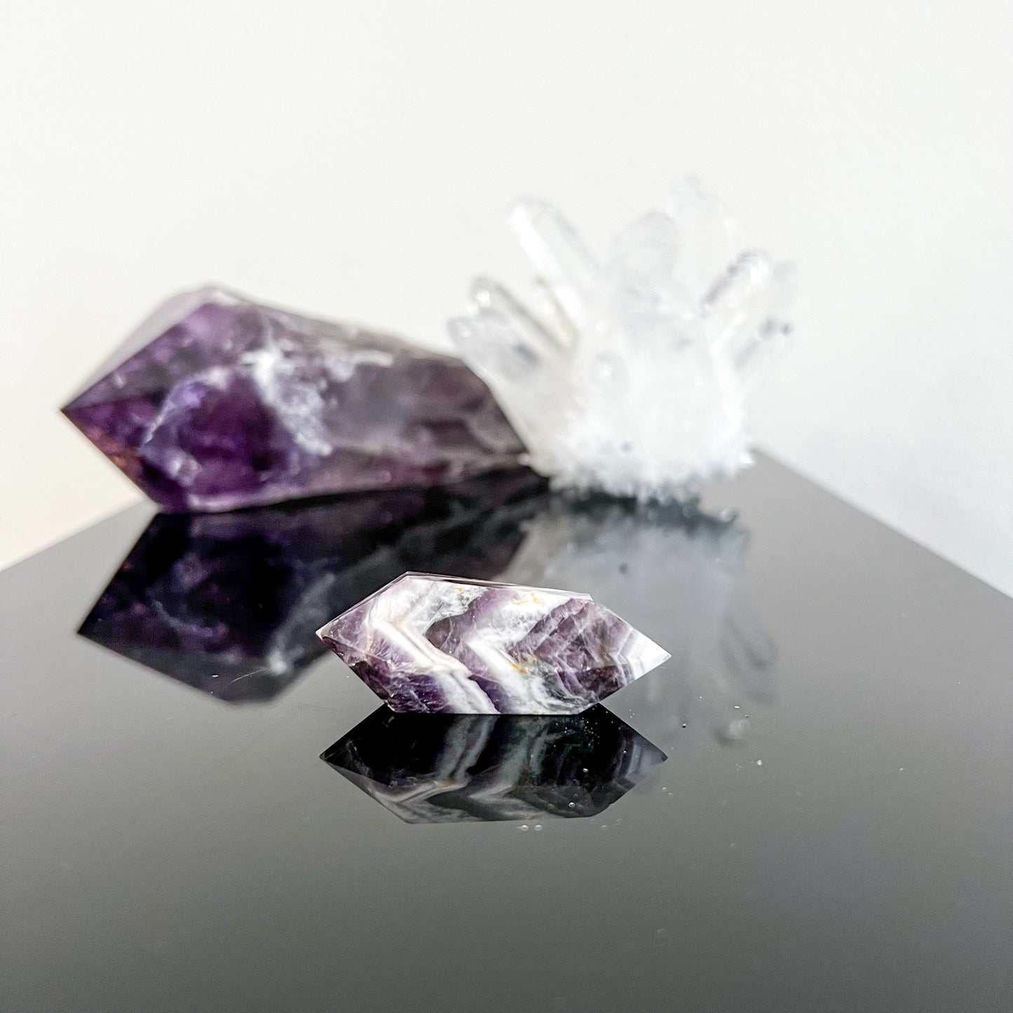 Banded Amethyst Double Terminated Wand