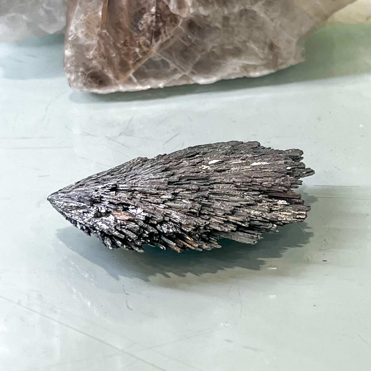 Silver Aura Black Kyanite