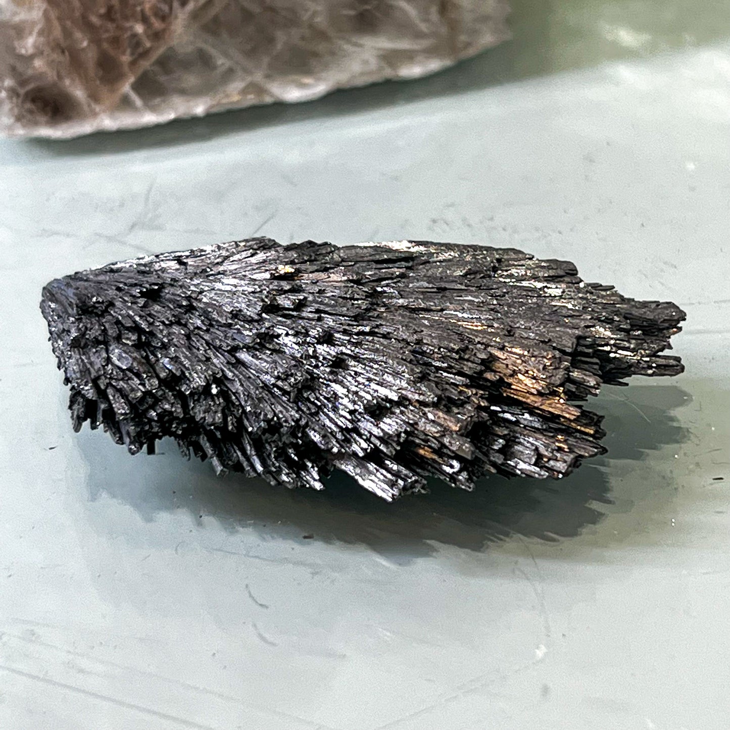 Silver Aura Black Kyanite