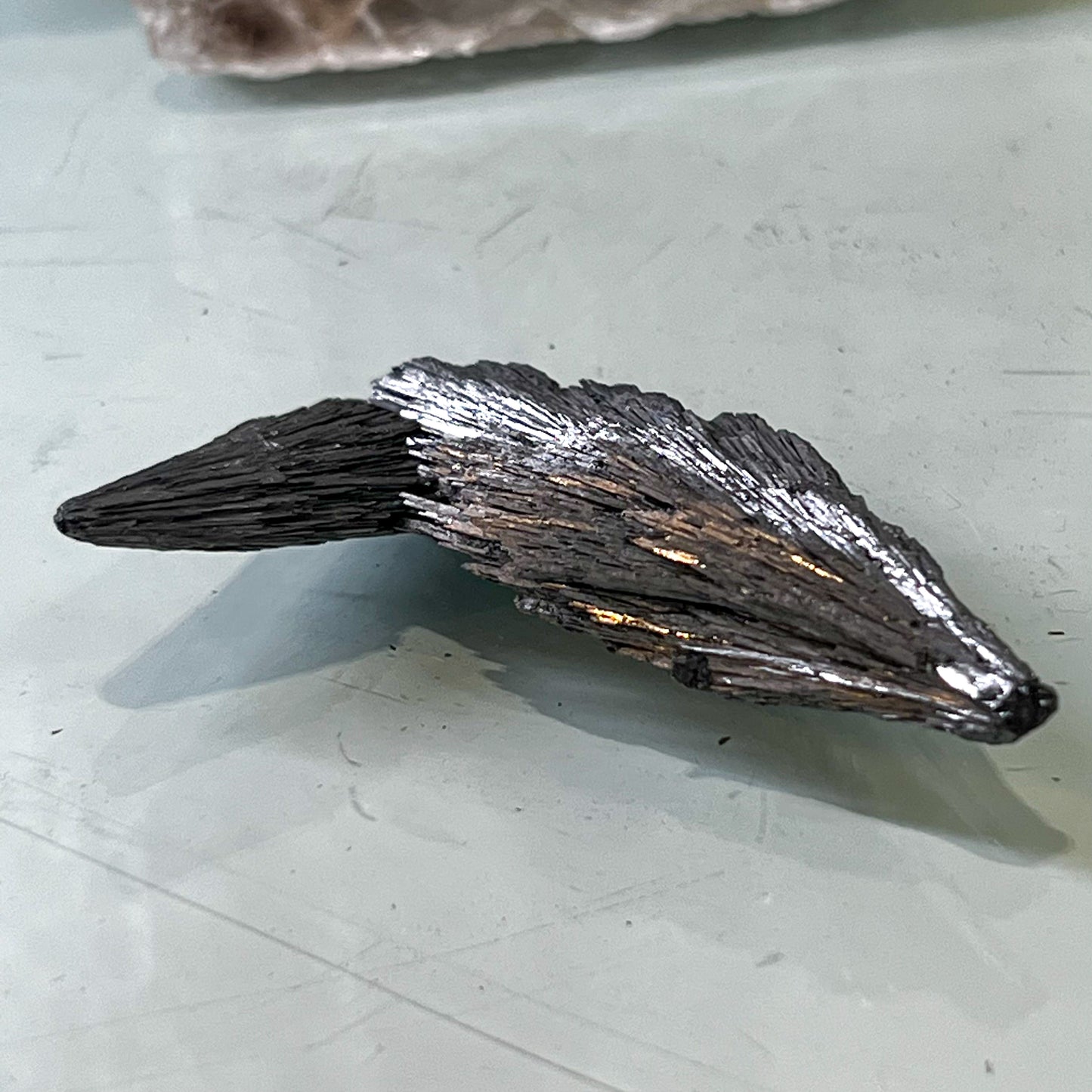 Silver Aura Black Kyanite