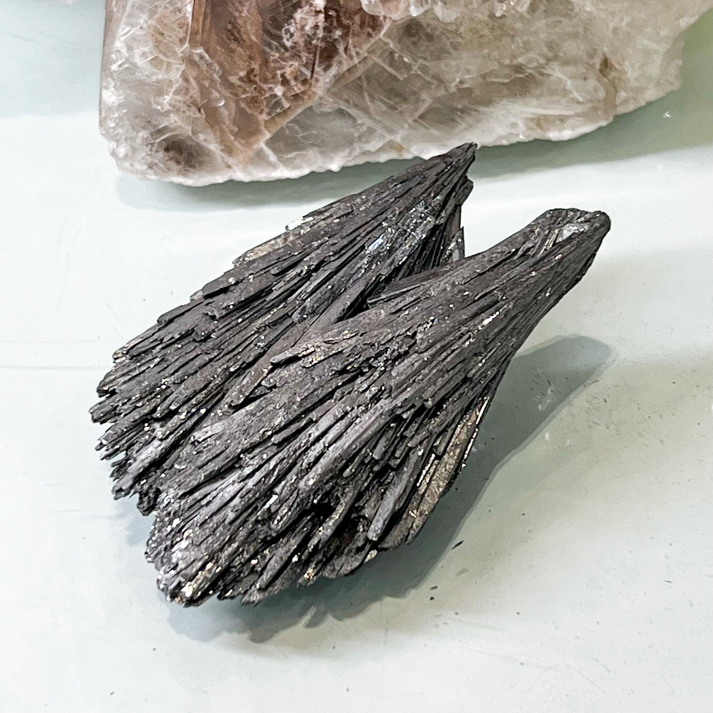 Silver Aura Black Kyanite