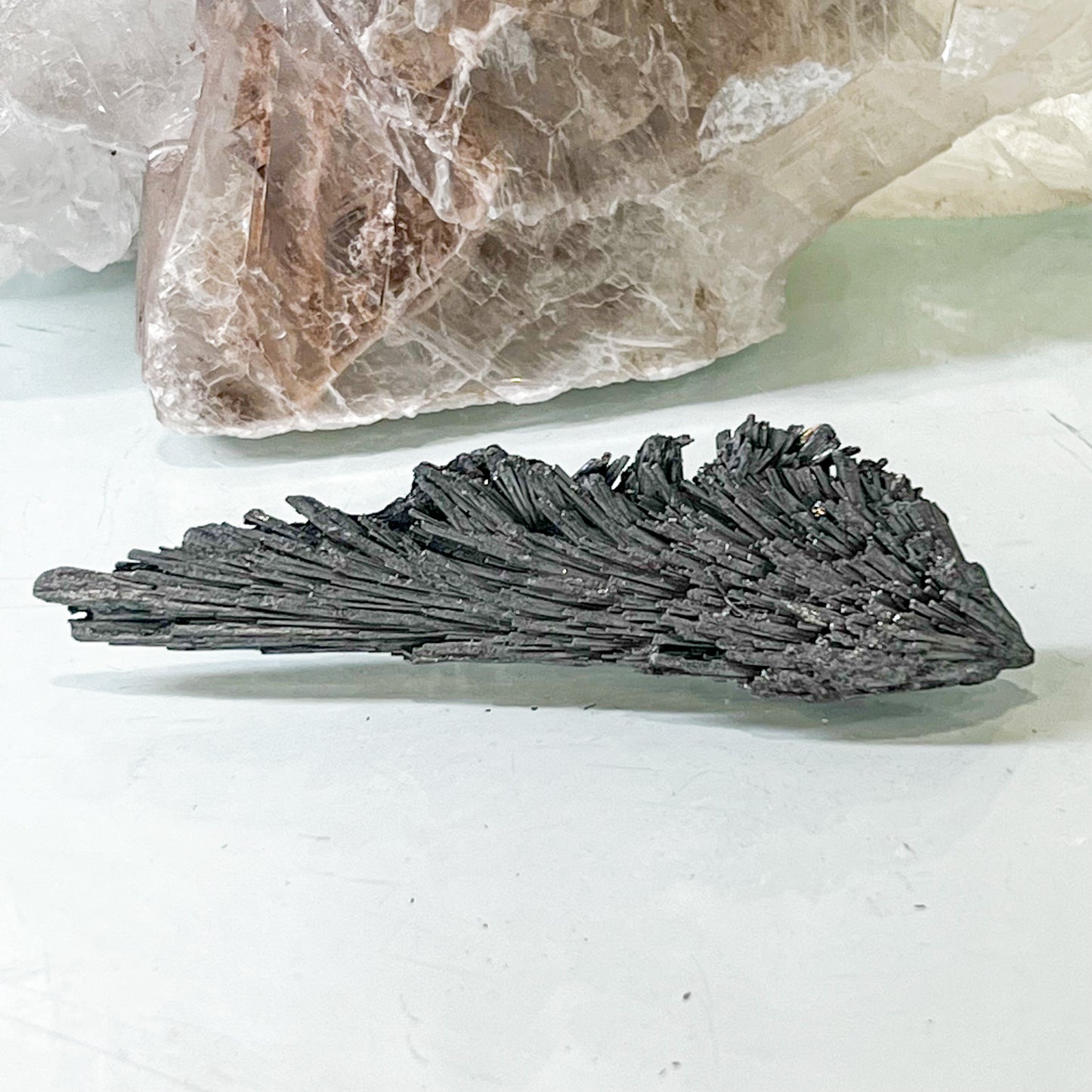 Silver Aura Black Kyanite