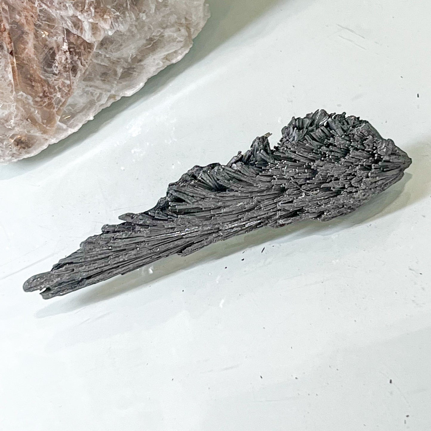 Silver Aura Black Kyanite