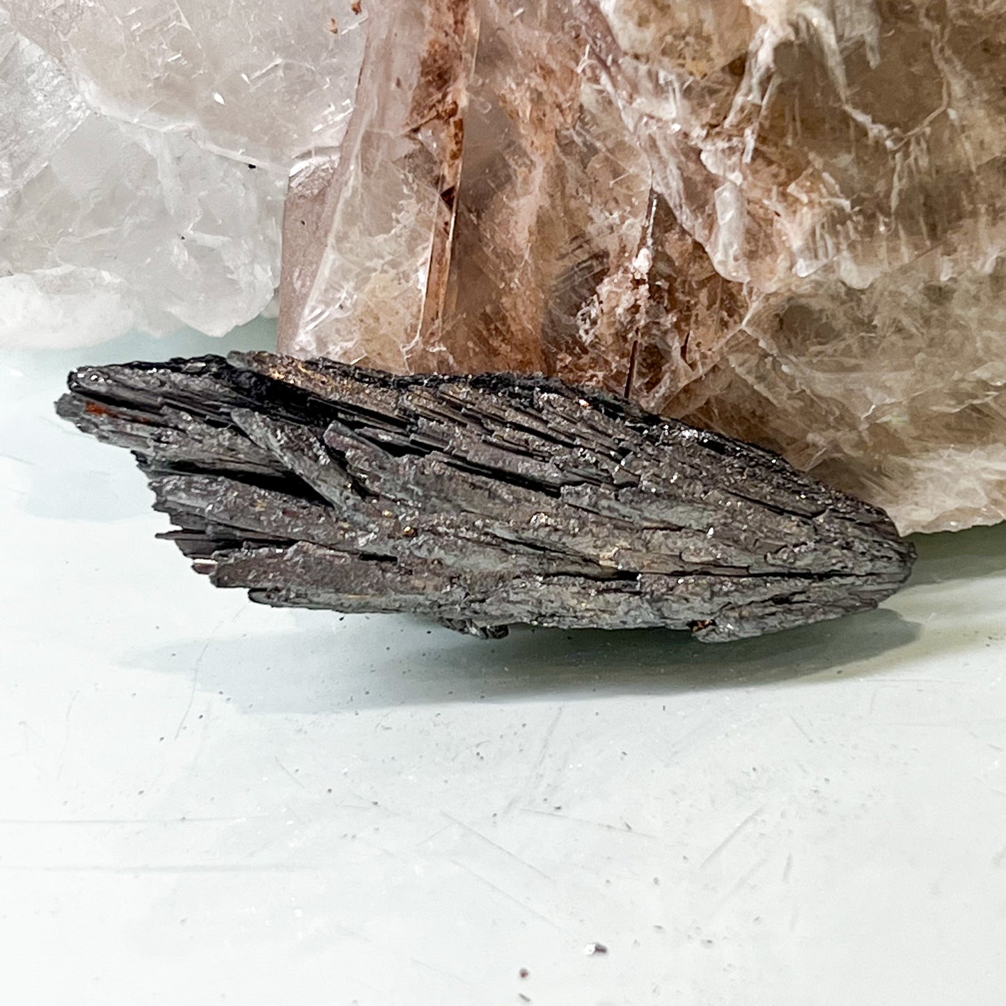 Silver Aura Black Kyanite