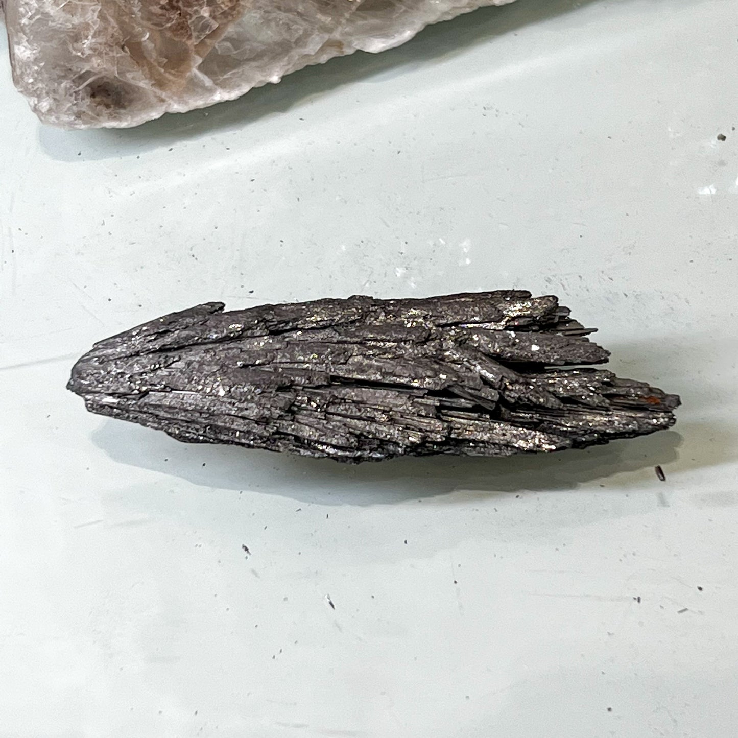 Silver Aura Black Kyanite