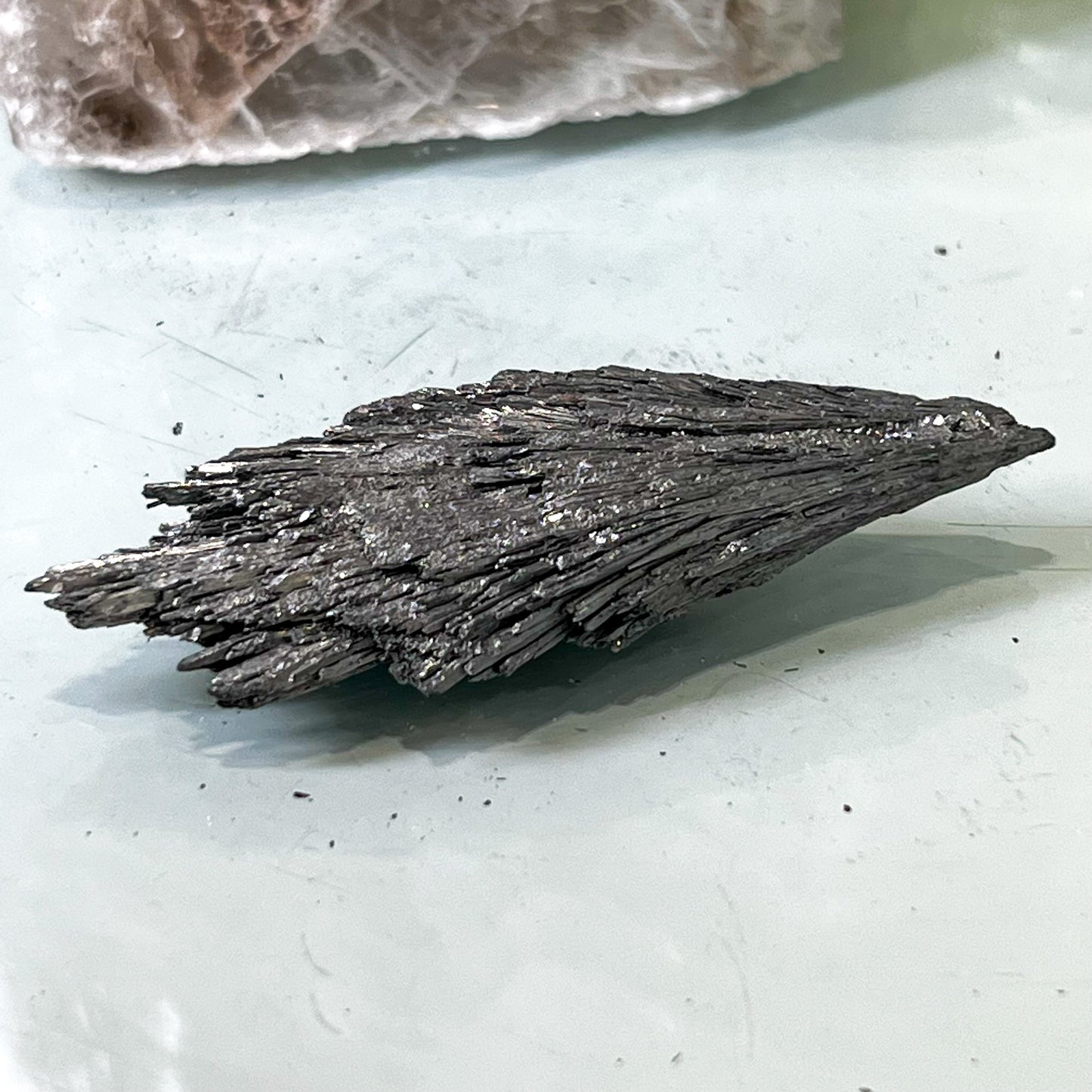 Silver Aura Black Kyanite