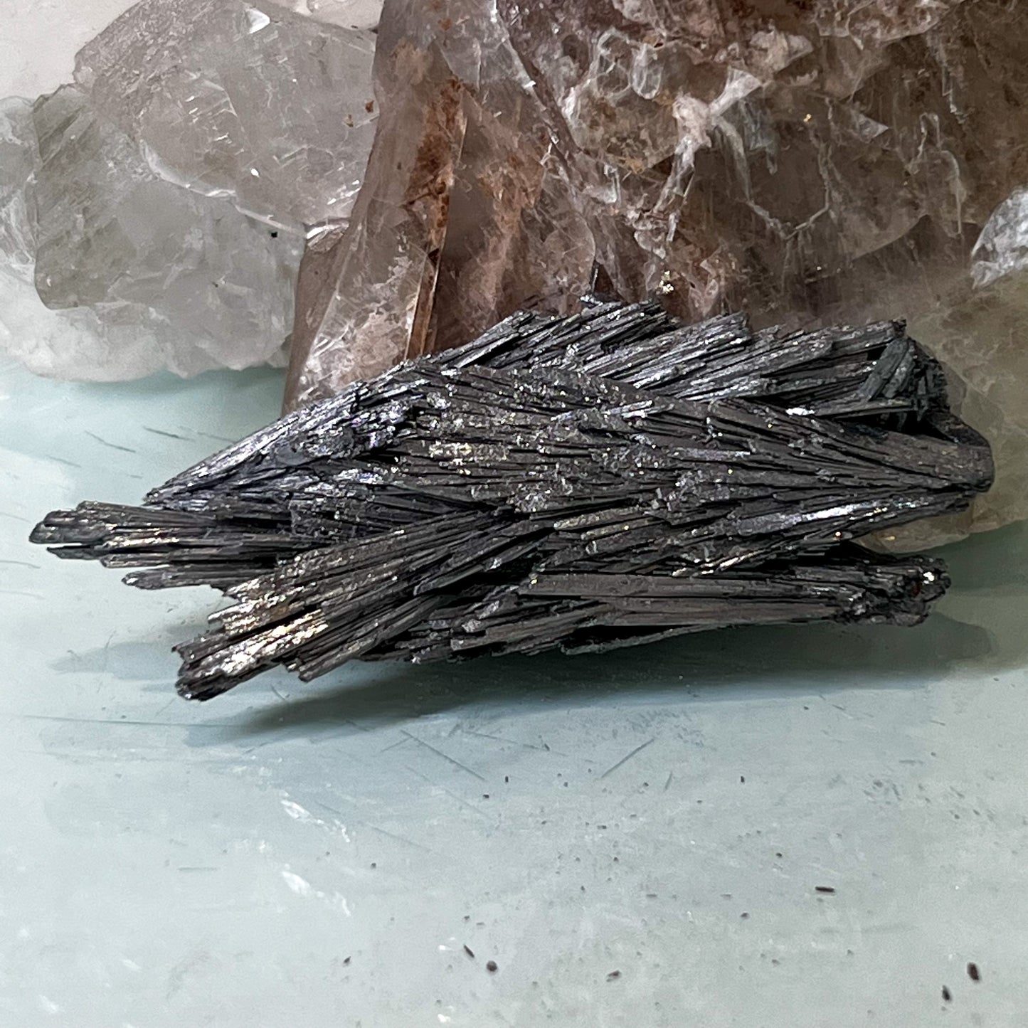 Silver Aura Black Kyanite
