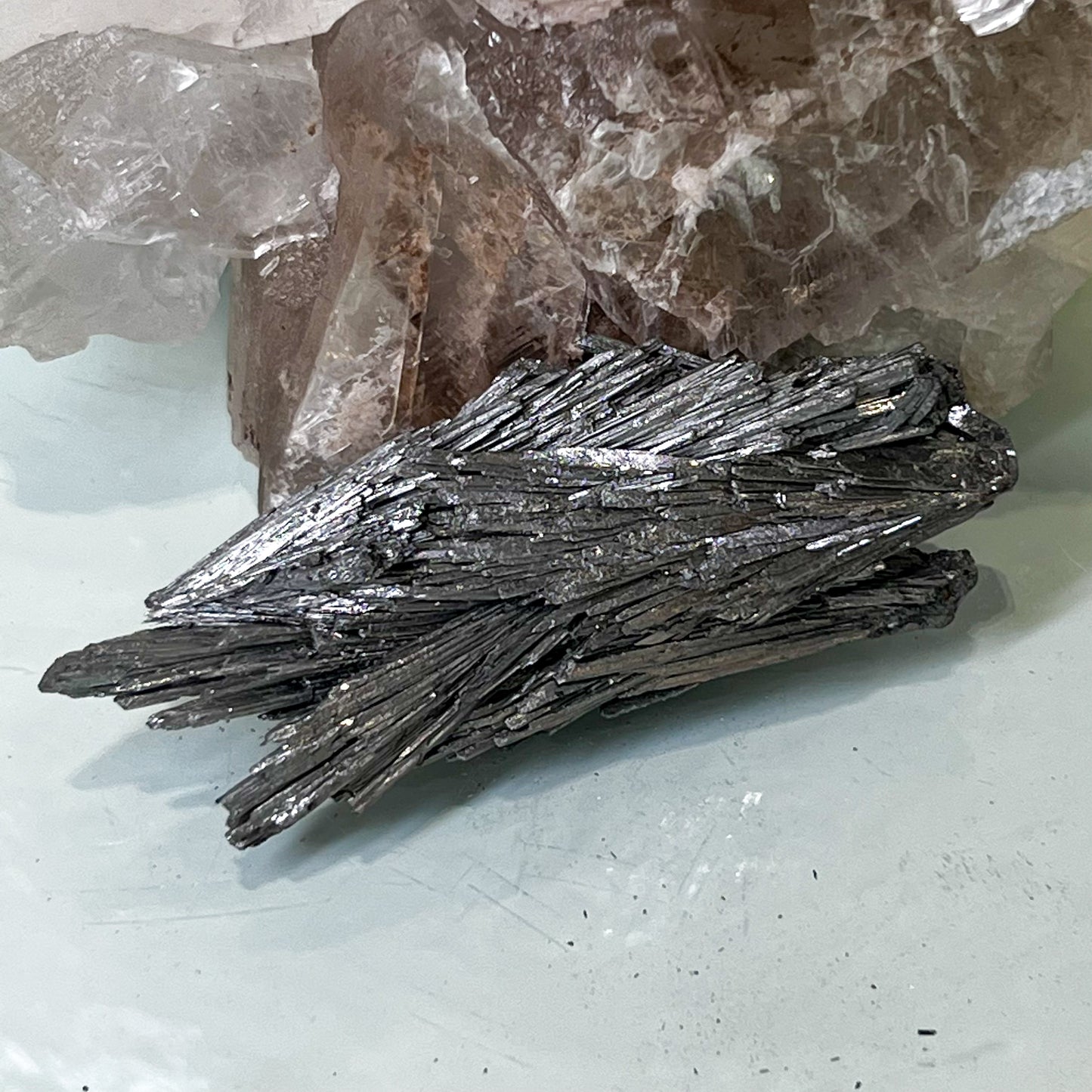 Silver Aura Black Kyanite